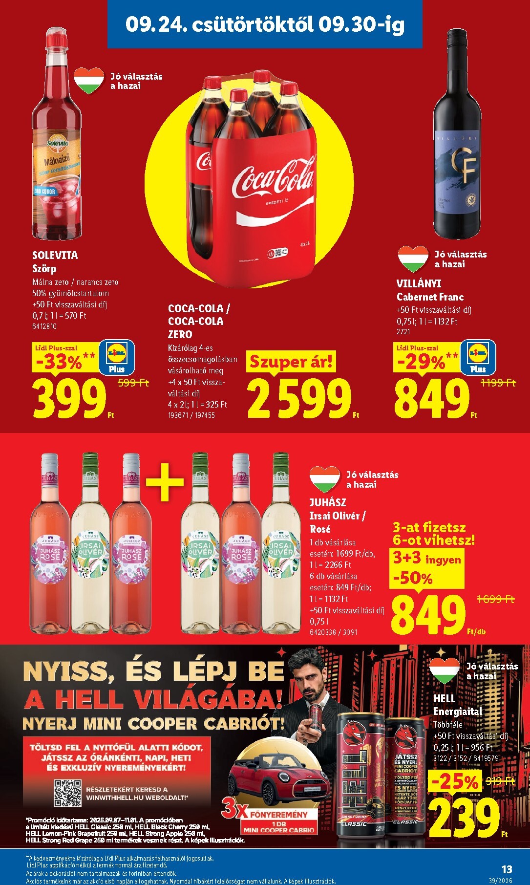 lidl - Aktuális Lidl szórólap érvényes csütörtöktől 2026.09.24.-től szerdától 2026.09.30.-ig - page: 13