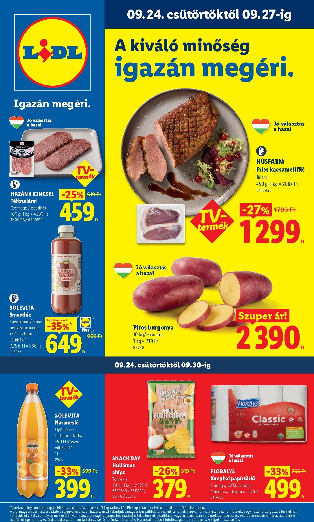 lidl - Aktuális Lidl szórólap érvényes csütörtöktől 2026.09.24.-től szerdától 2026.09.30.-ig