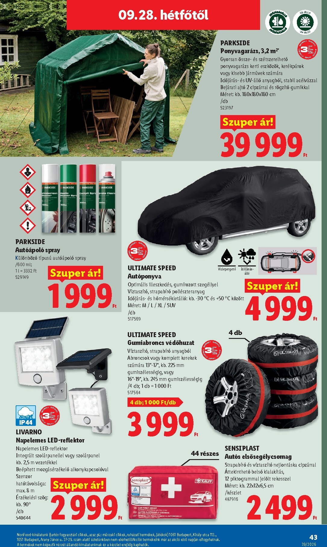 lidl - Aktuális Lidl szórólap érvényes csütörtöktől 2026.09.24.-től szerdától 2026.09.30.-ig - page: 43