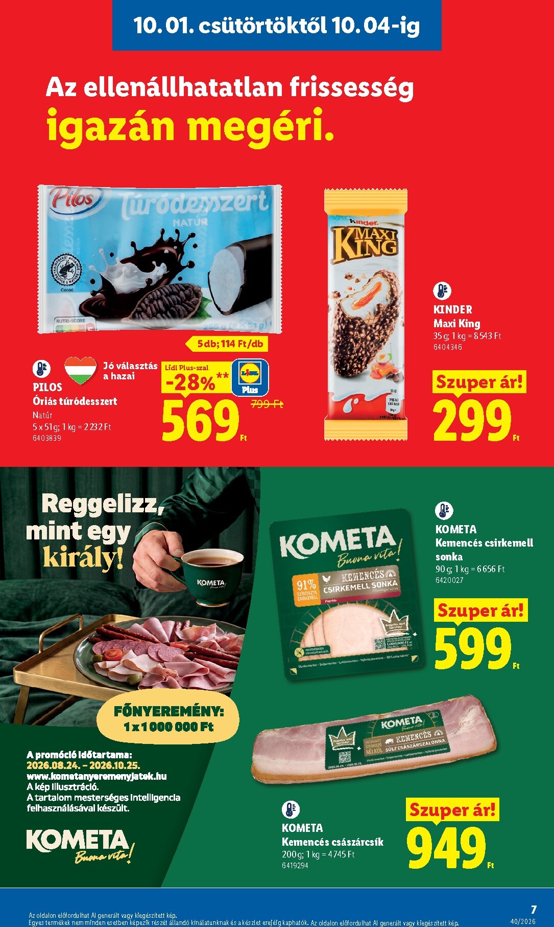 lidl - Lidl hirdetmény a következő hétre csütörtöktől 2026.10.01.-tól szerdától 2026.10.07.-ig - page: 7