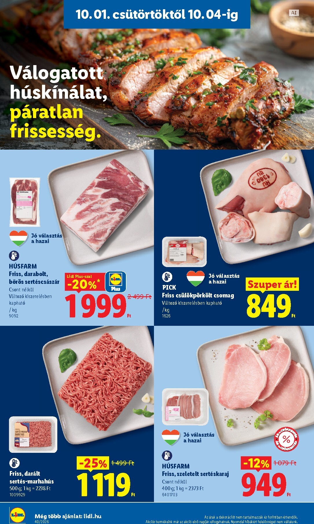 lidl - Lidl hirdetmény a következő hétre csütörtöktől 2026.10.01.-tól szerdától 2026.10.07.-ig - page: 4