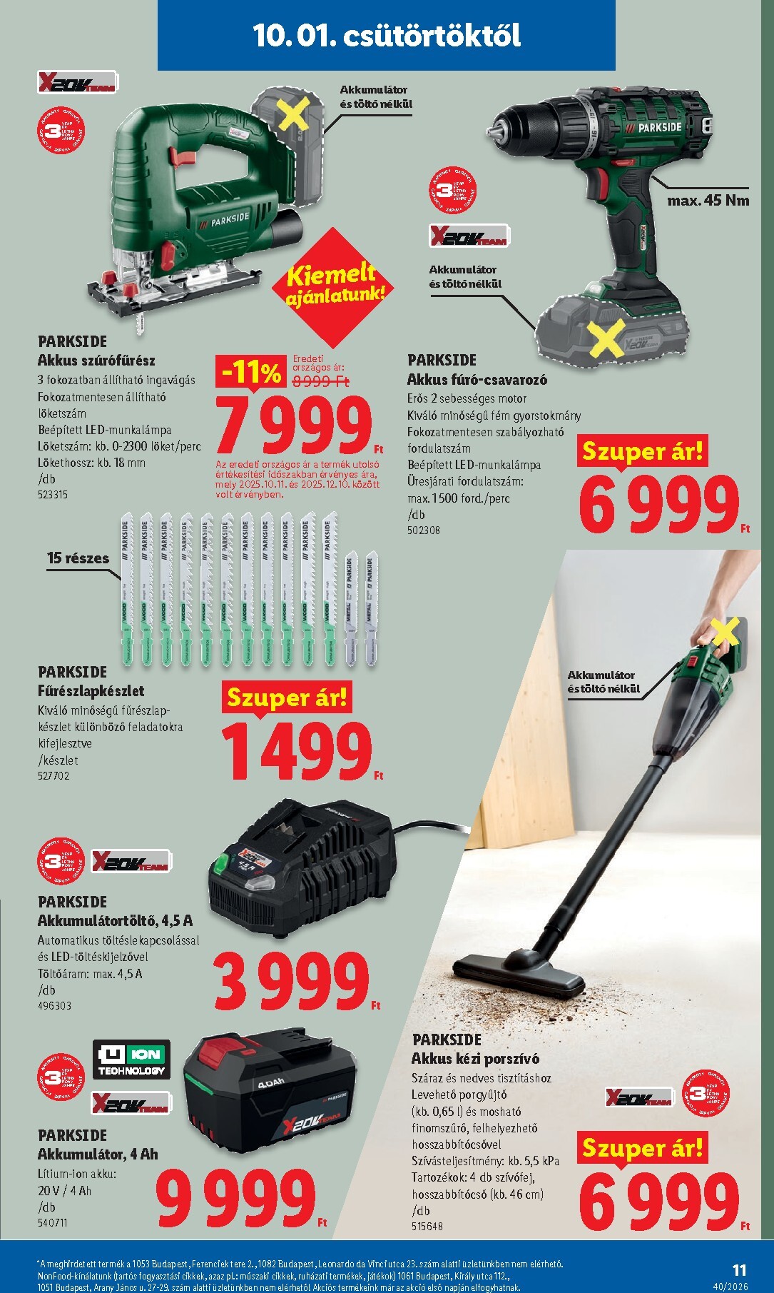 lidl - Lidl - Nonfood kínálatunk hirdetmény a következő hétre csütörtöktől 2026.10.01.-tól szerdától 2026.10.07.-ig - page: 11