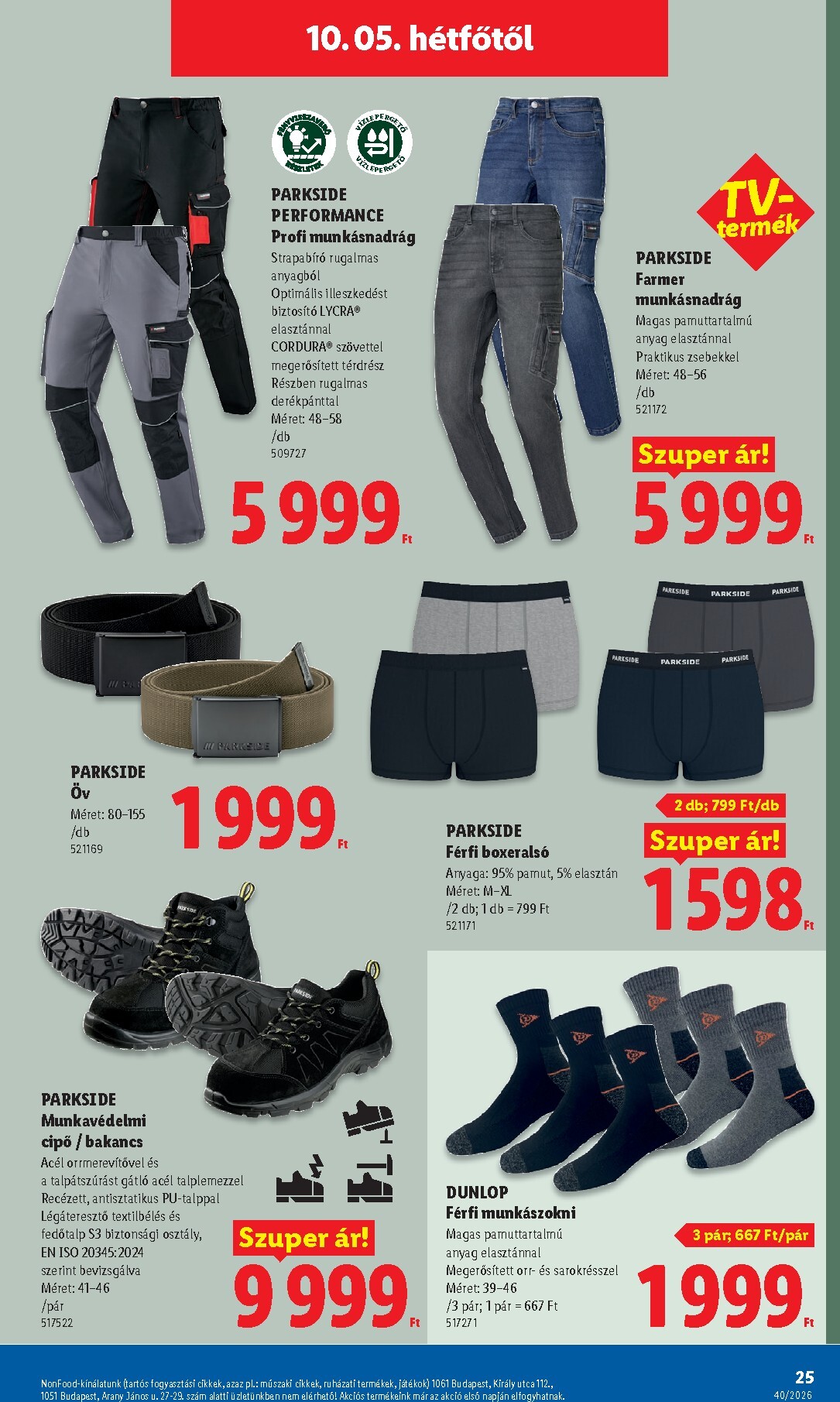 lidl - Lidl - Nonfood kínálatunk hirdetmény a következő hétre csütörtöktől 2026.10.01.-tól szerdától 2026.10.07.-ig - page: 25