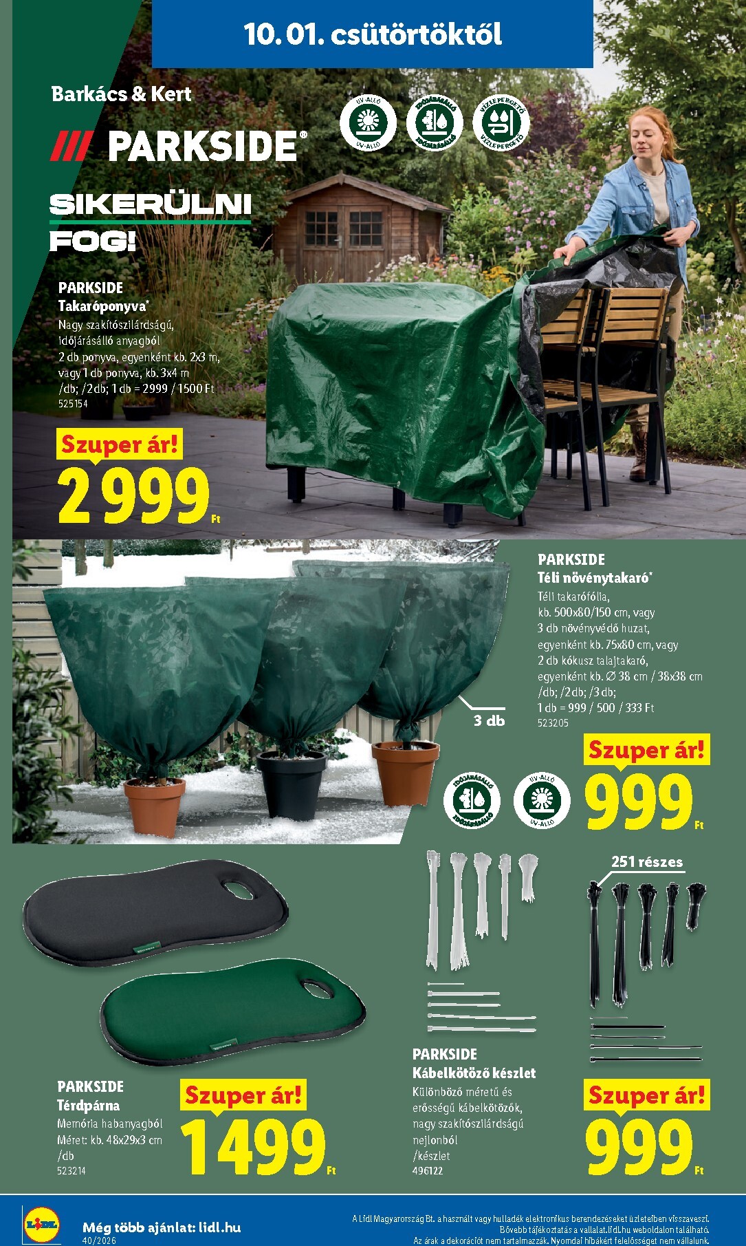 lidl - Lidl - Nonfood kínálatunk hirdetmény a következő hétre csütörtöktől 2026.10.01.-tól szerdától 2026.10.07.-ig - page: 12