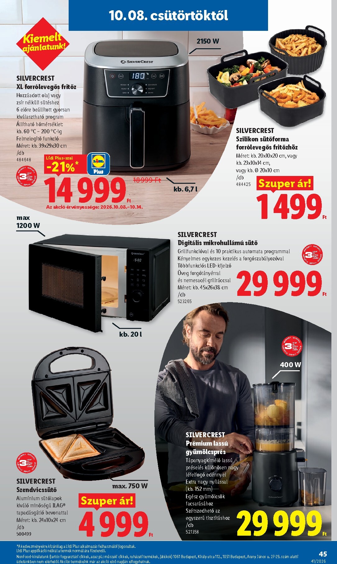 lidl - Lidl hirdetmény a következő hétre csütörtöktől 2026.10.08.-tól szerdától 2026.10.14.-ig - page: 45
