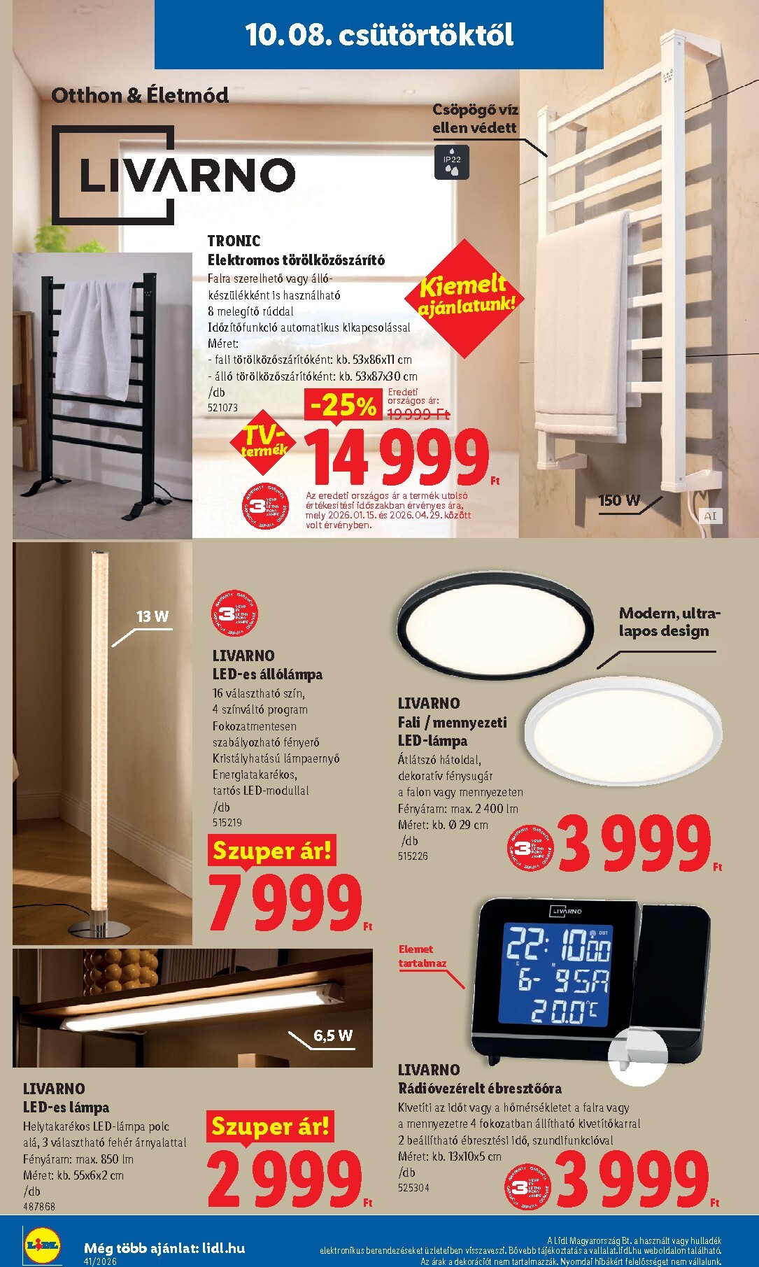 lidl - Lidl hirdetmény a következő hétre csütörtöktől 2026.10.08.-tól szerdától 2026.10.14.-ig - page: 40