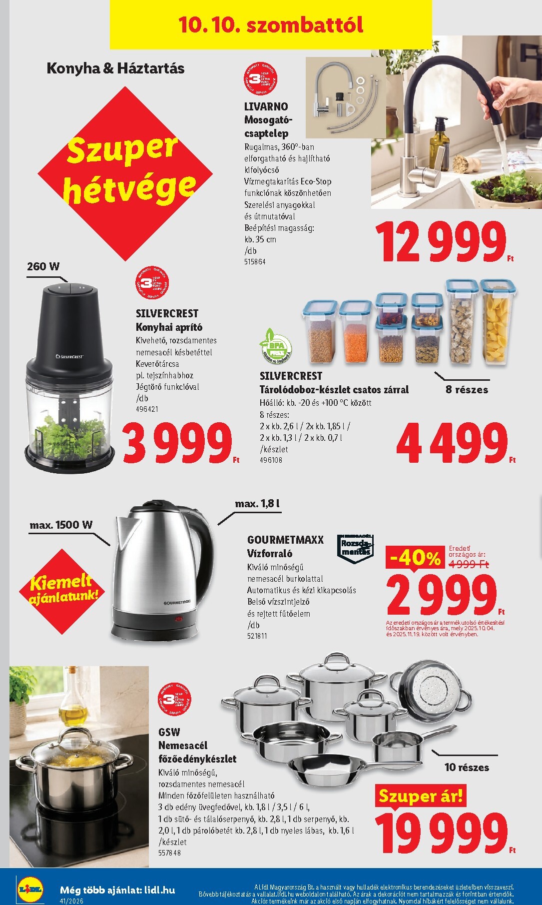 lidl - Lidl hirdetmény a következő hétre csütörtöktől 2026.10.08.-tól szerdától 2026.10.14.-ig - page: 56
