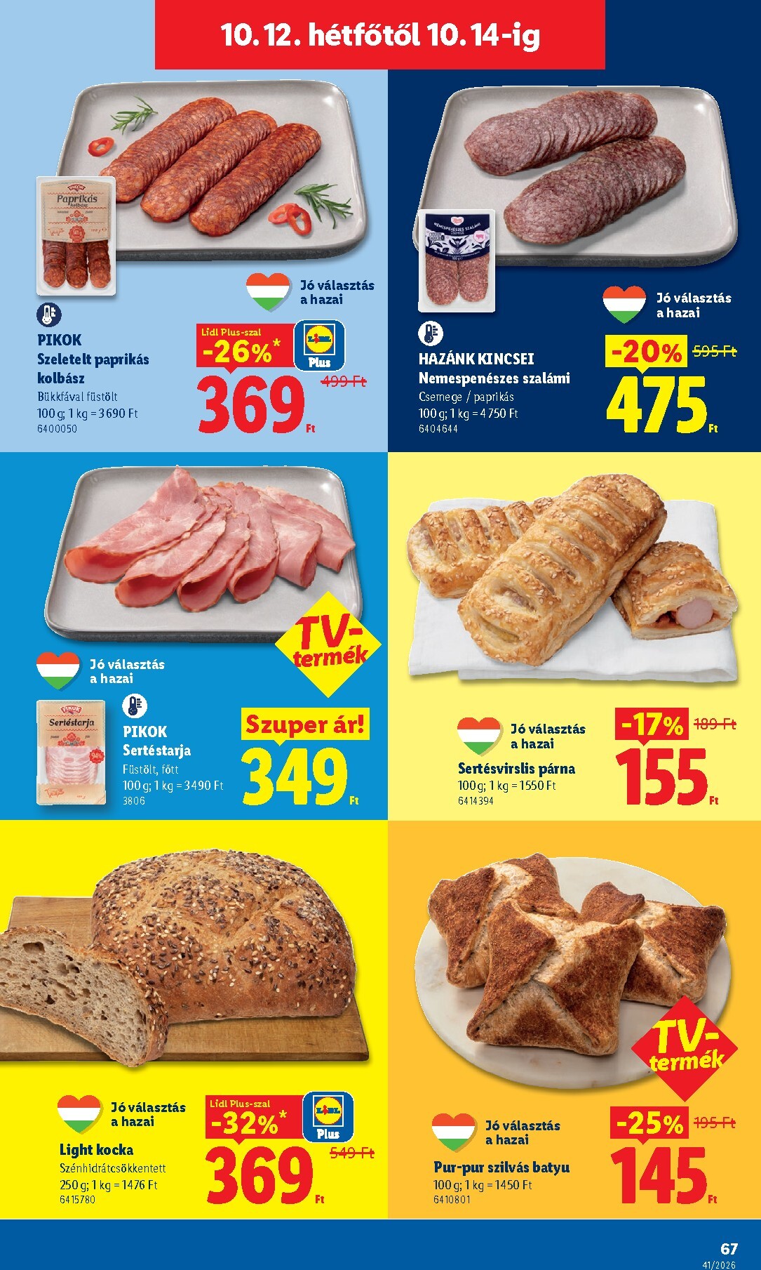lidl - Lidl hirdetmény a következő hétre csütörtöktől 2026.10.08.-tól szerdától 2026.10.14.-ig - page: 67