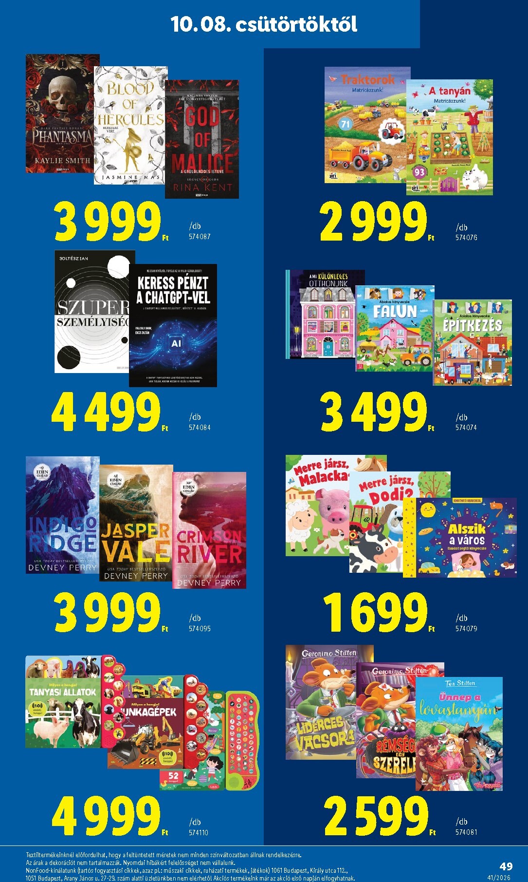 lidl - Lidl hirdetmény a következő hétre csütörtöktől 2026.10.08.-tól szerdától 2026.10.14.-ig - page: 49