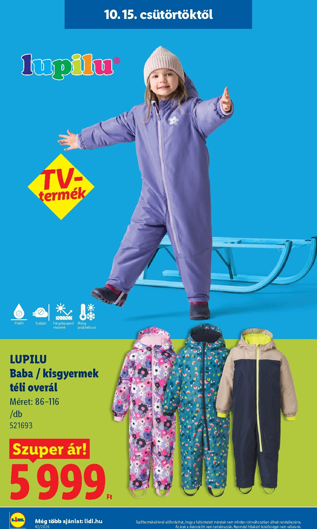 lidl - Lidl hirdetmény a következő hétre csütörtöktől 2026.10.15.-tól szerdától 2026.10.21.-ig - page: 30