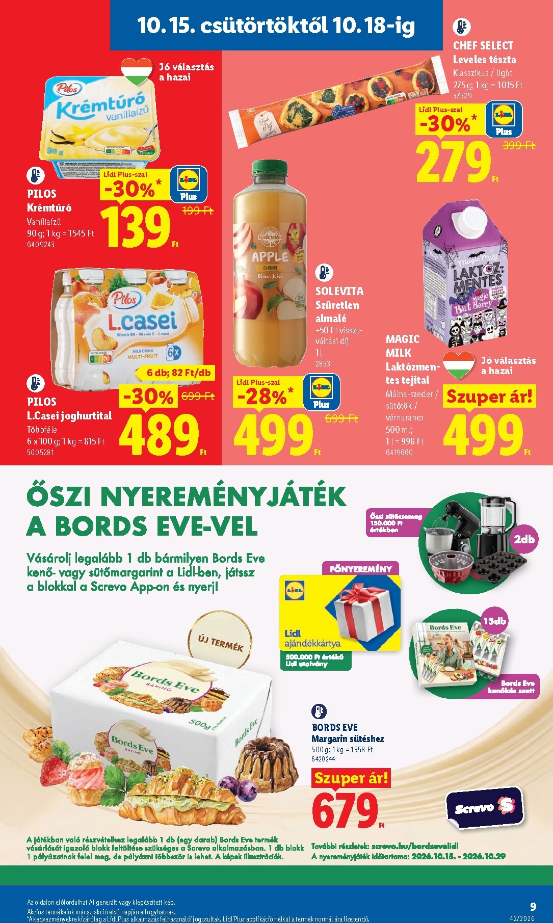 lidl - Lidl hirdetmény a következő hétre csütörtöktől 2026.10.15.-tól szerdától 2026.10.21.-ig - page: 9