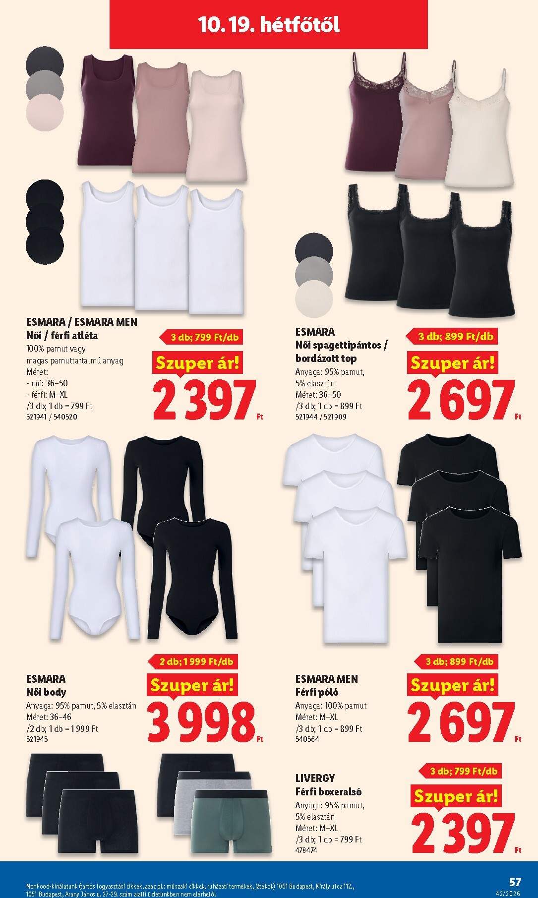lidl - Lidl hirdetmény a következő hétre csütörtöktől 2026.10.15.-tól szerdától 2026.10.21.-ig - page: 57