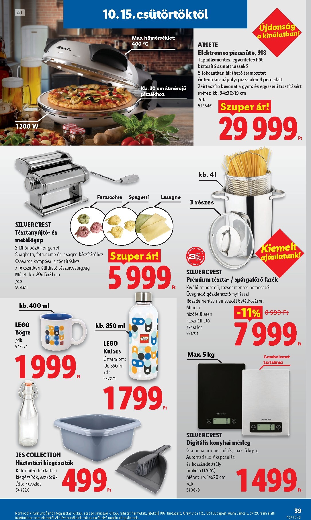 lidl - Lidl hirdetmény a következő hétre csütörtöktől 2026.10.15.-tól szerdától 2026.10.21.-ig - page: 39