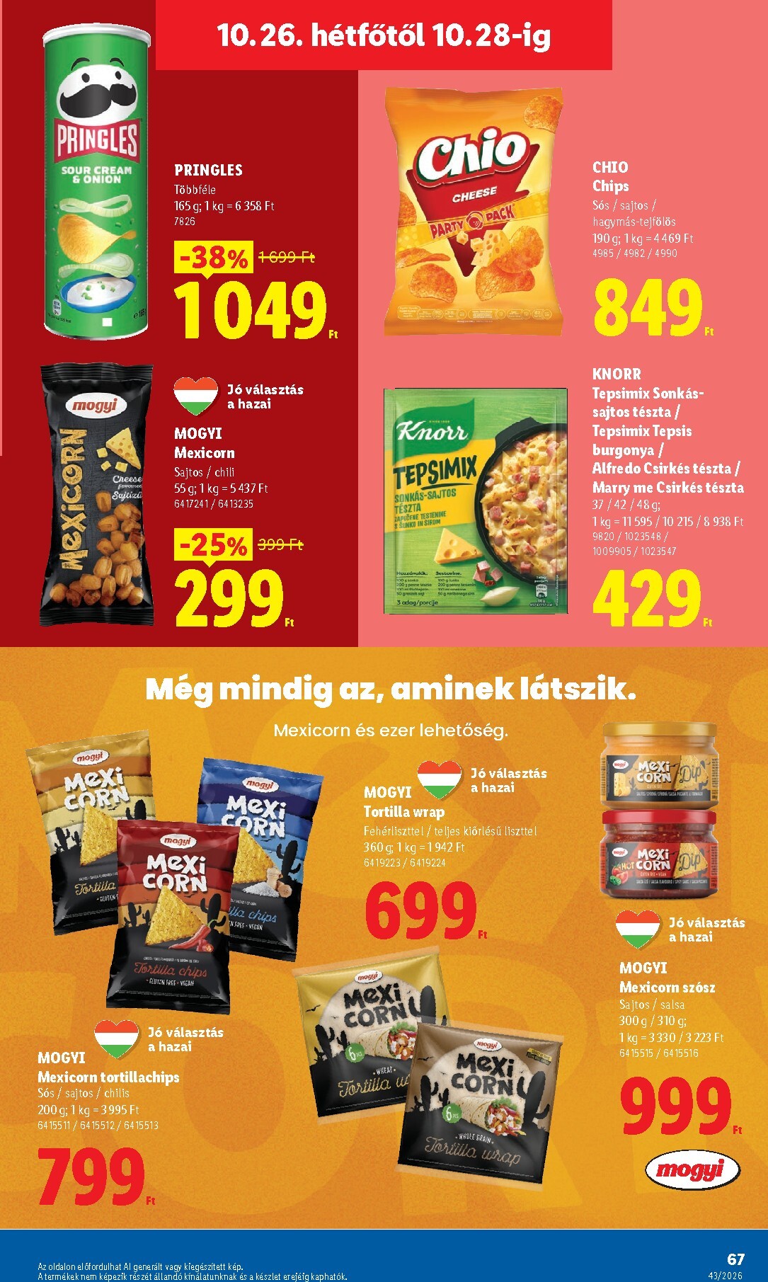 lidl - Lidl hirdetmény a következő hétre csütörtöktől 2026.10.22.-tól szerdától 2026.10.28.-ig - page: 67