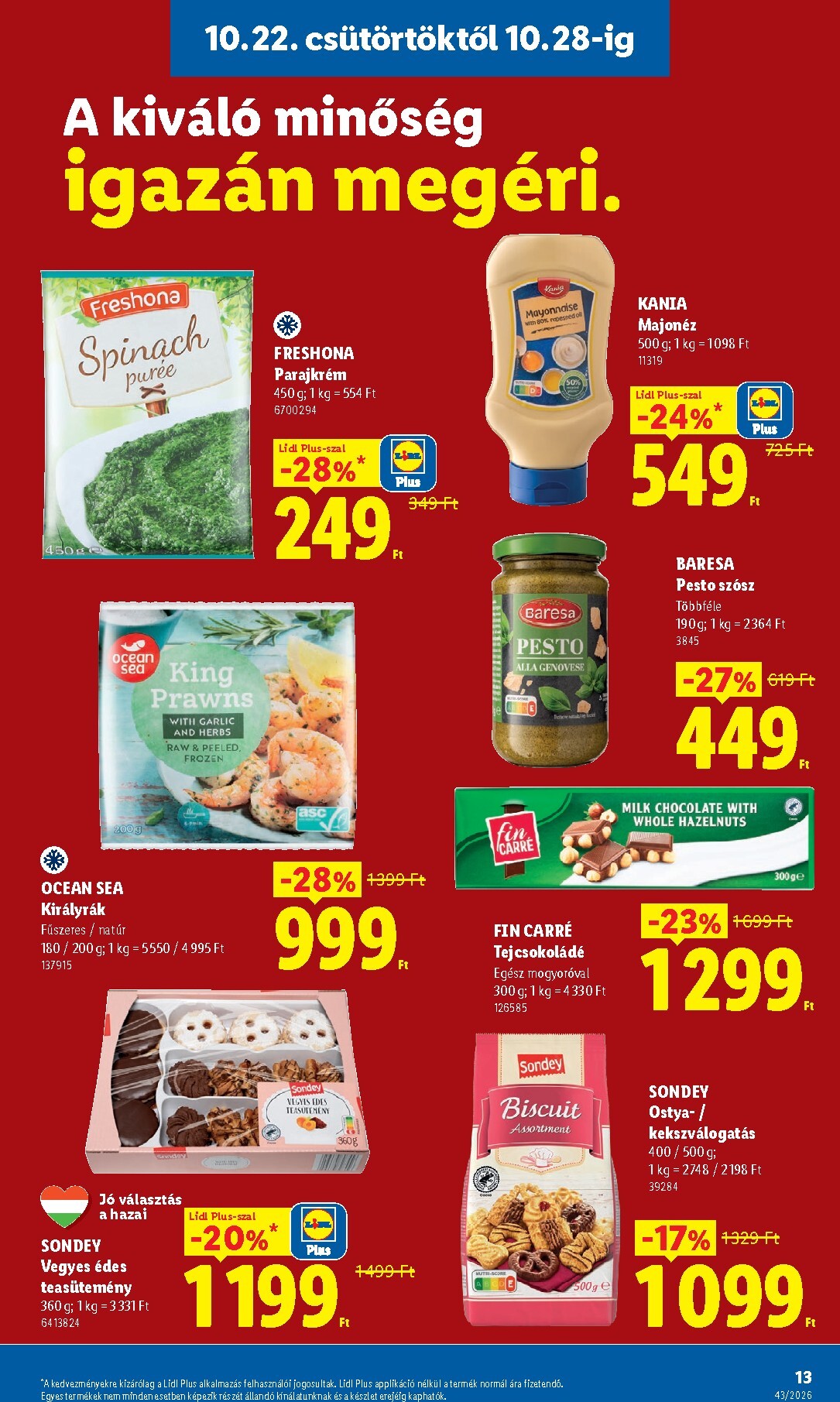 lidl - Lidl hirdetmény a következő hétre csütörtöktől 2026.10.22.-tól szerdától 2026.10.28.-ig - page: 13