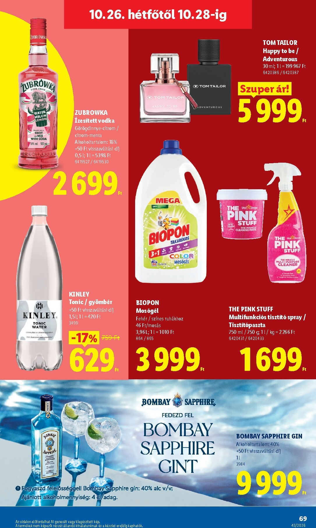 lidl - Lidl hirdetmény a következő hétre csütörtöktől 2026.10.22.-tól szerdától 2026.10.28.-ig - page: 69