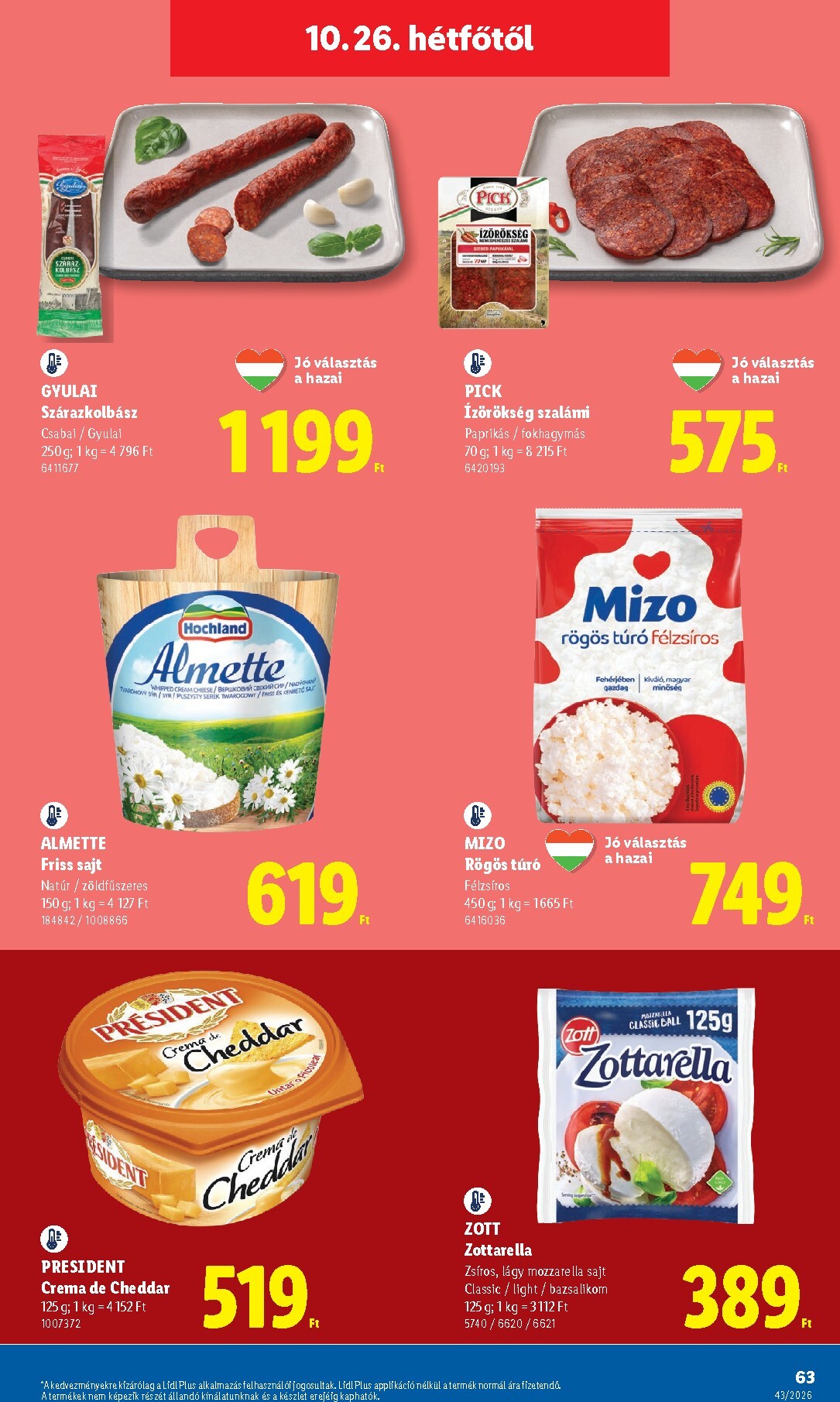 lidl - Lidl hirdetmény a következő hétre csütörtöktől 2026.10.22.-tól szerdától 2026.10.28.-ig - page: 63