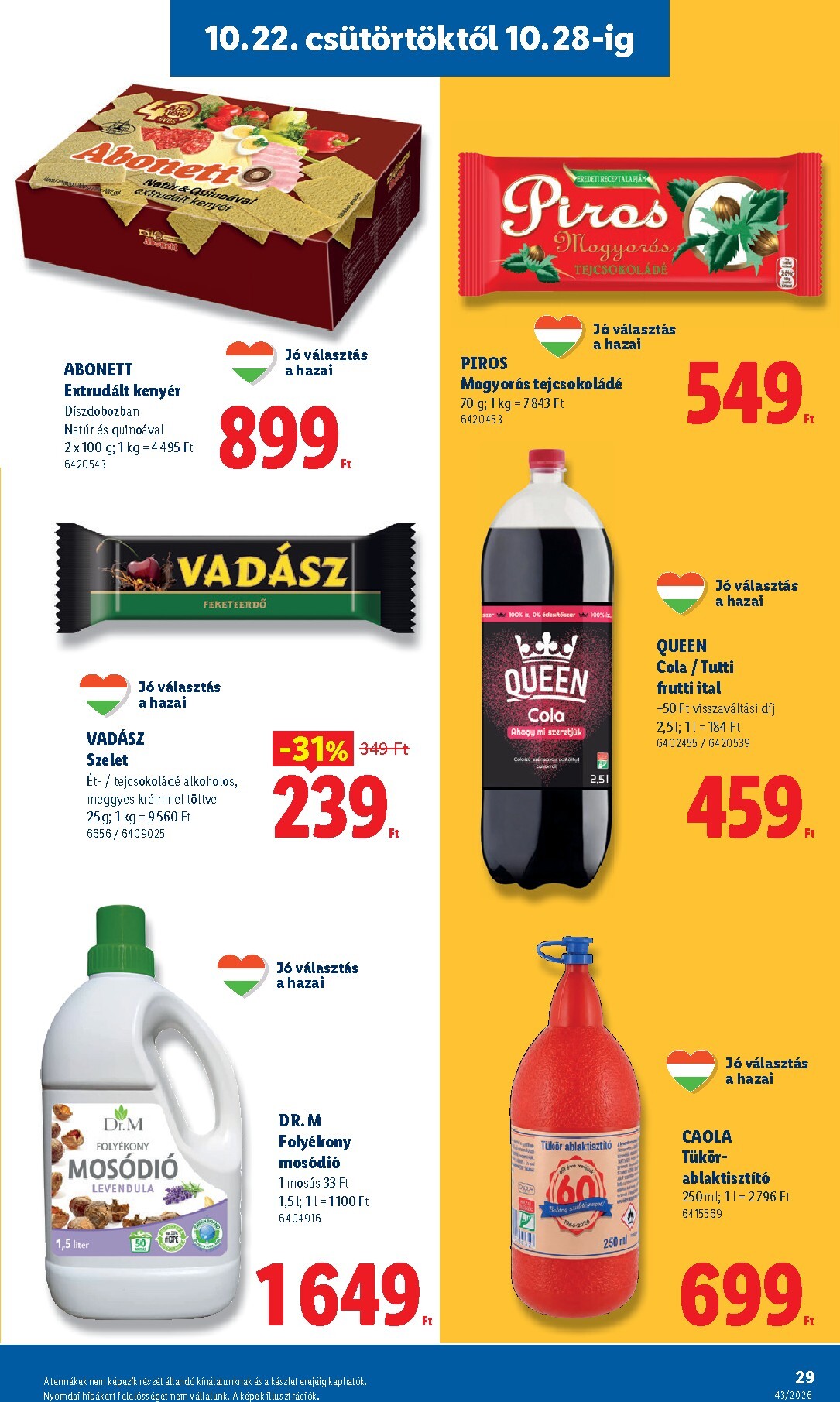 lidl - Lidl hirdetmény a következő hétre csütörtöktől 2026.10.22.-tól szerdától 2026.10.28.-ig - page: 29