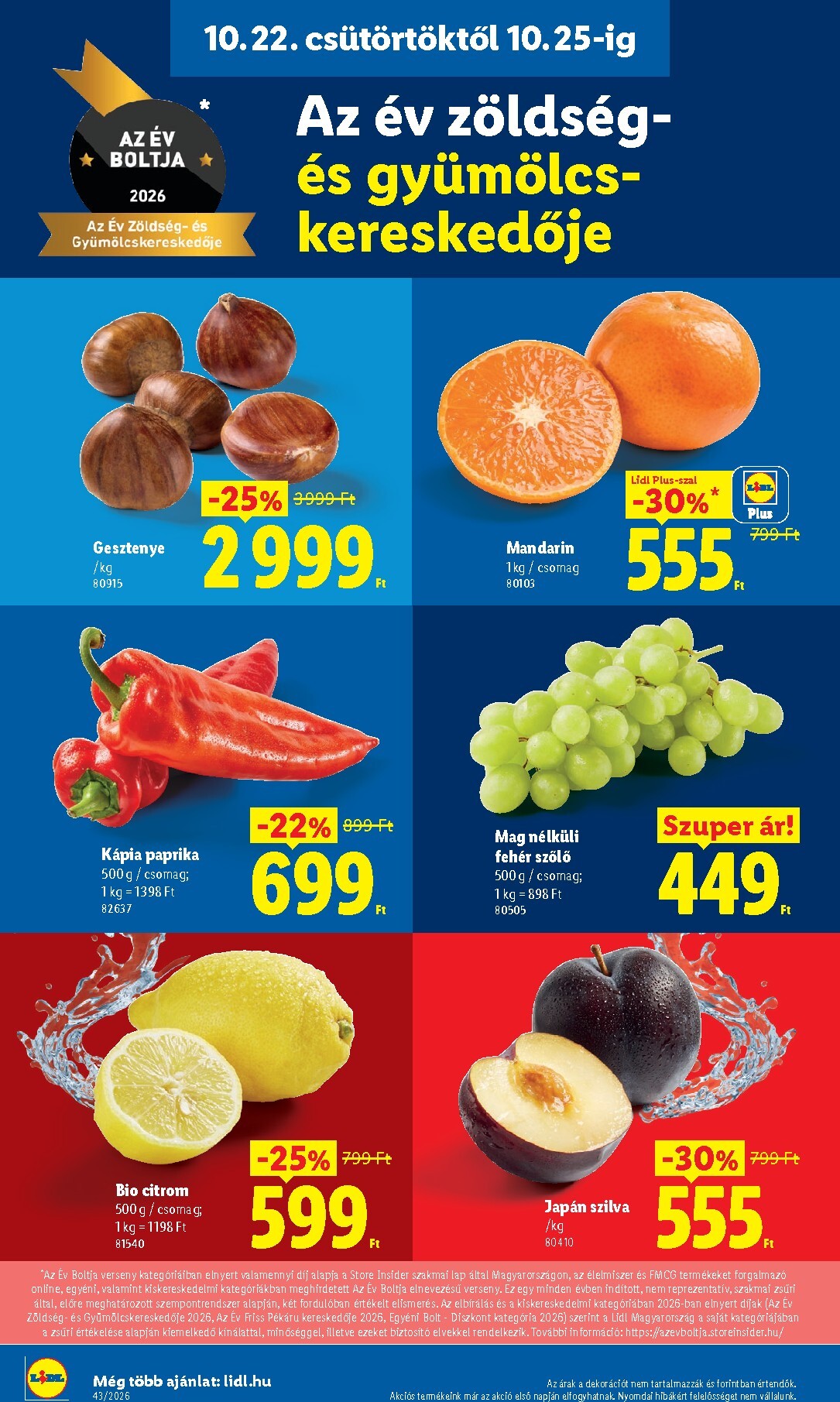 lidl - Lidl hirdetmény a következő hétre csütörtöktől 2026.10.22.-tól szerdától 2026.10.28.-ig - page: 10