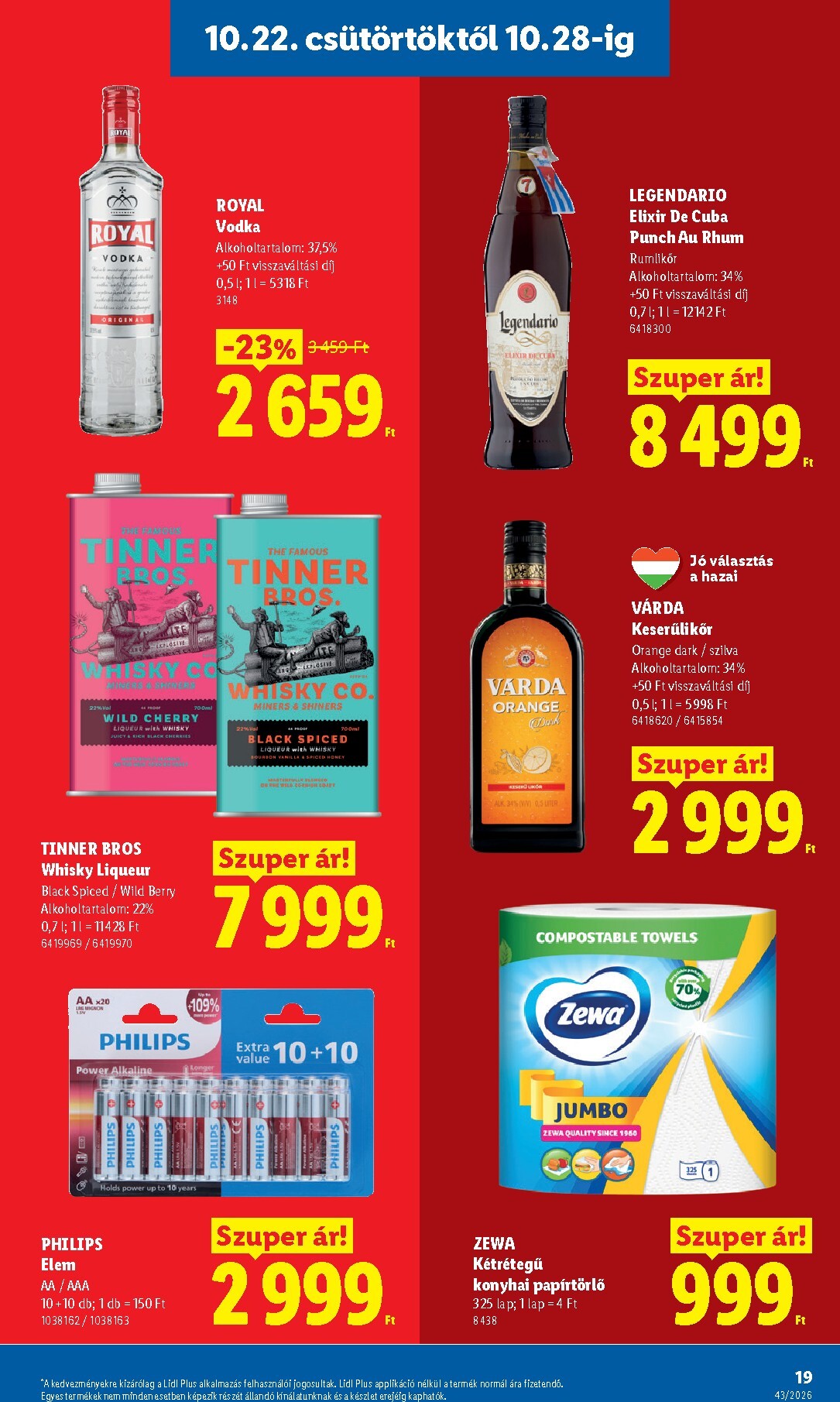 lidl - Lidl hirdetmény a következő hétre csütörtöktől 2026.10.22.-tól szerdától 2026.10.28.-ig - page: 19