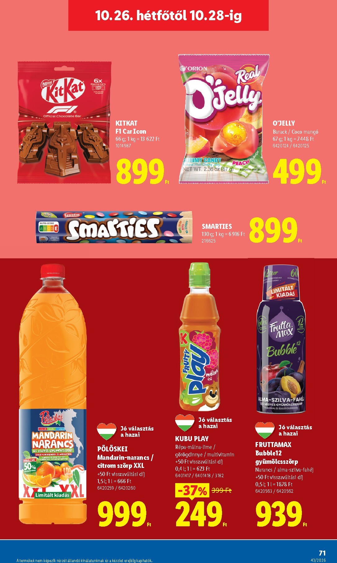 lidl - Lidl hirdetmény a következő hétre csütörtöktől 2026.10.22.-tól szerdától 2026.10.28.-ig - page: 71