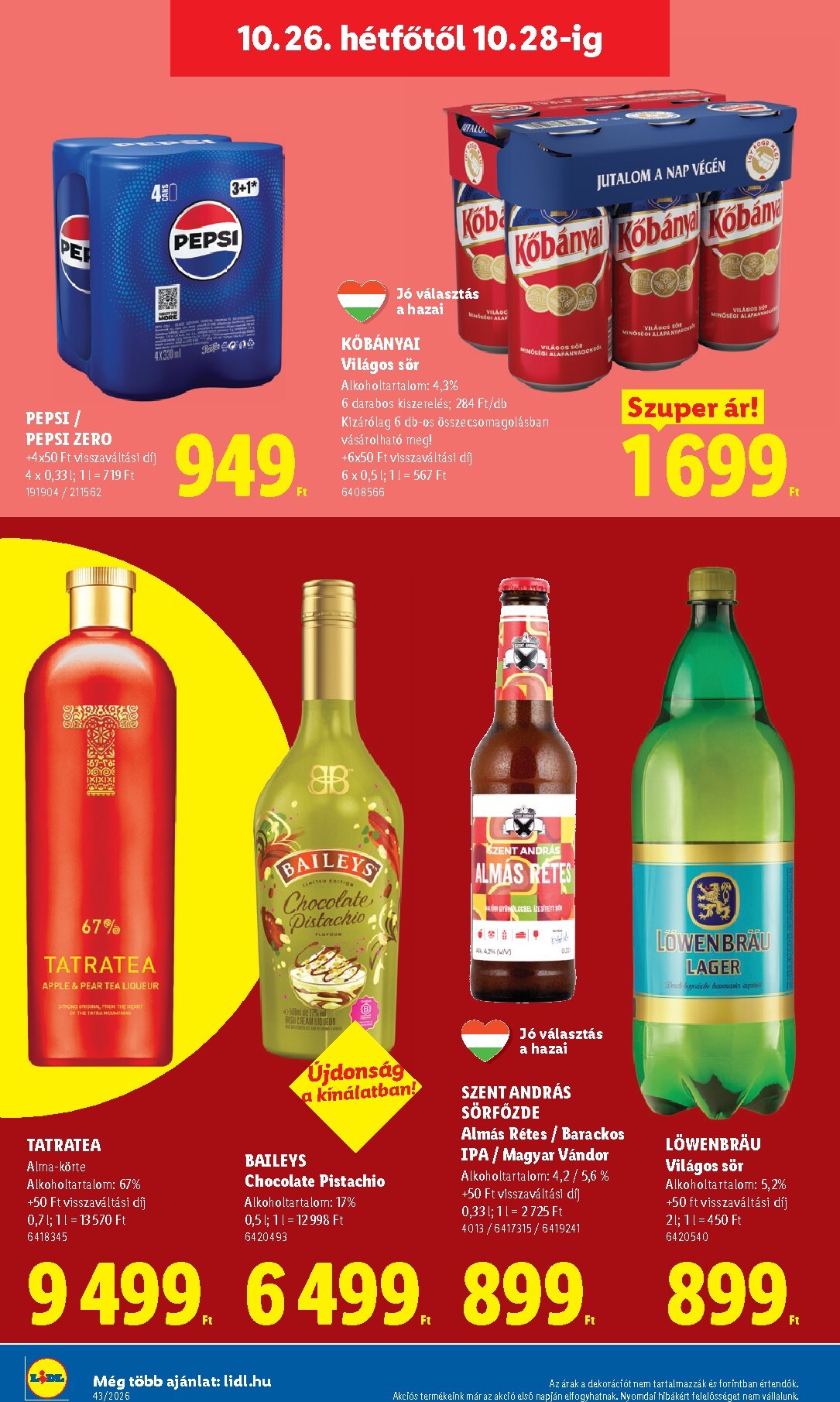 lidl - Lidl hirdetmény a következő hétre csütörtöktől 2026.10.22.-tól szerdától 2026.10.28.-ig - page: 72