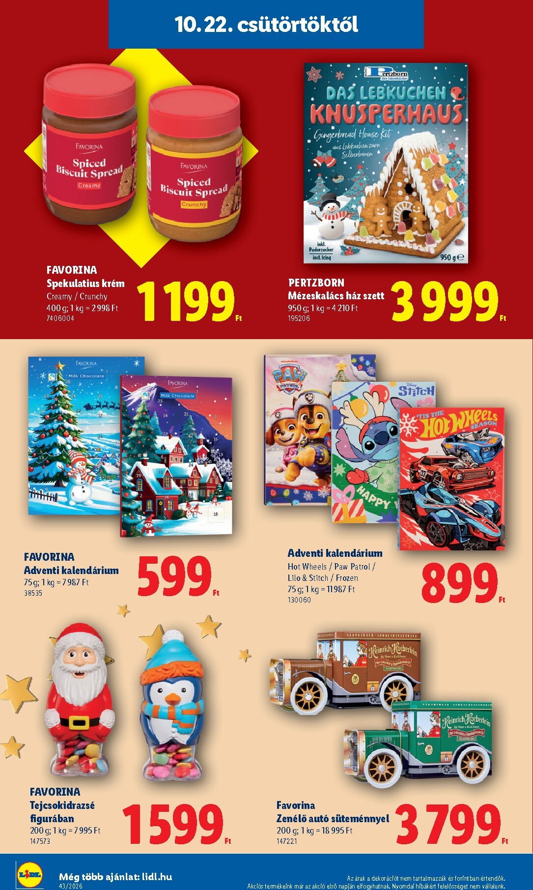 lidl - Lidl - Favorina hirdetmény a következő hétre csütörtöktől 2026.10.22.-tól csütörtöktől 2026.12.24.-ig - page: 10