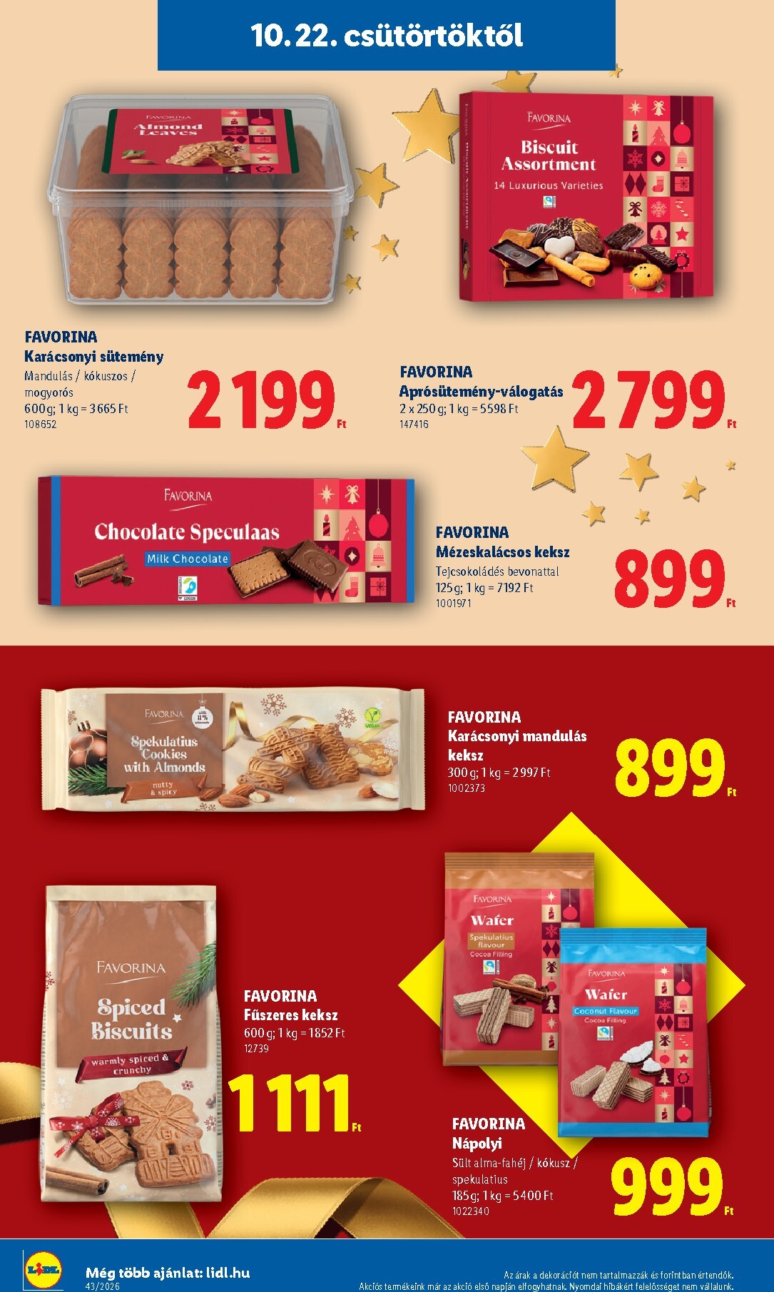 lidl - Lidl - Favorina hirdetmény a következő hétre csütörtöktől 2026.10.22.-tól csütörtöktől 2026.12.24.-ig - page: 4