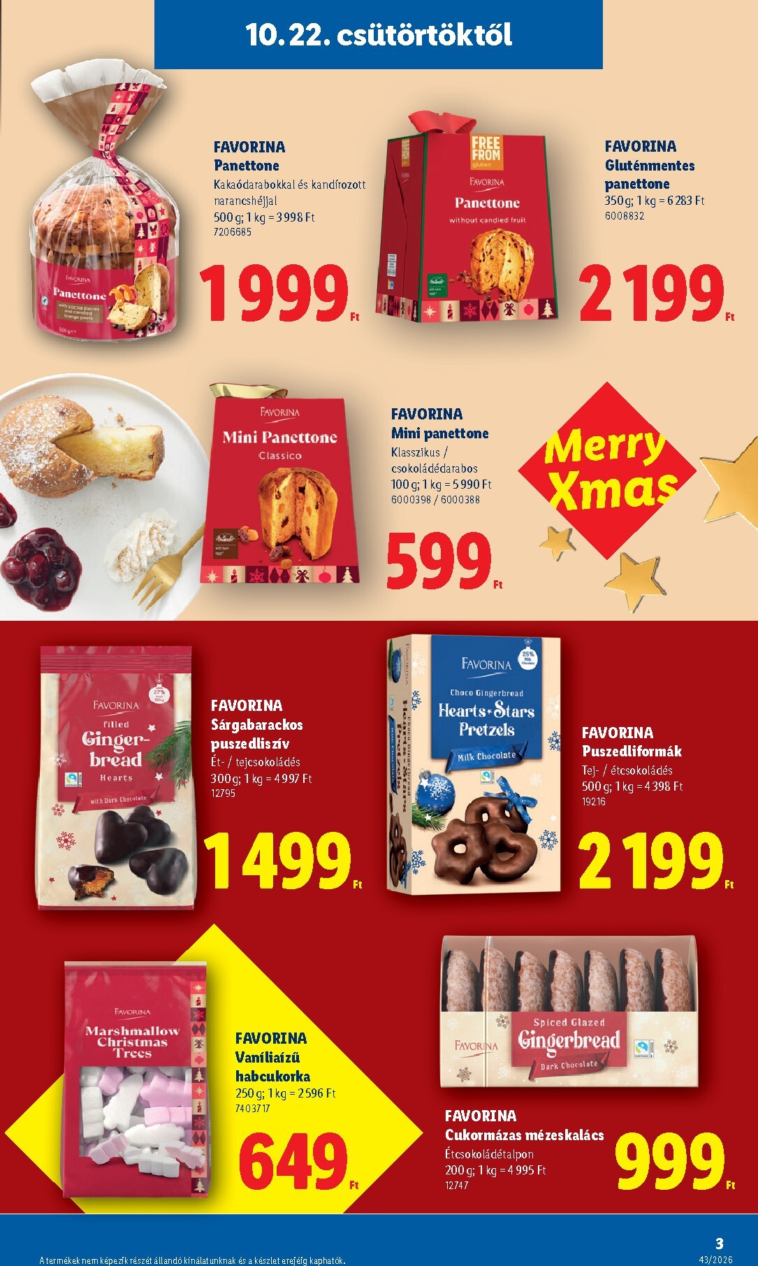 lidl - Lidl - Favorina hirdetmény a következő hétre csütörtöktől 2026.10.22.-tól csütörtöktől 2026.12.24.-ig - page: 3