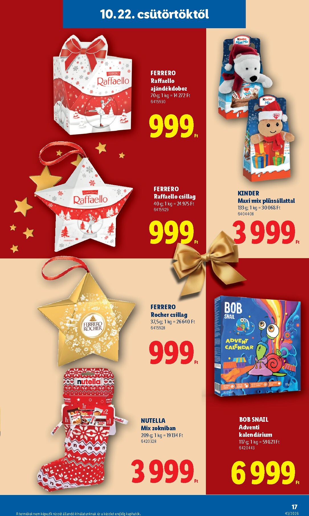 lidl - Lidl - Favorina hirdetmény a következő hétre csütörtöktől 2026.10.22.-tól csütörtöktől 2026.12.24.-ig - page: 17