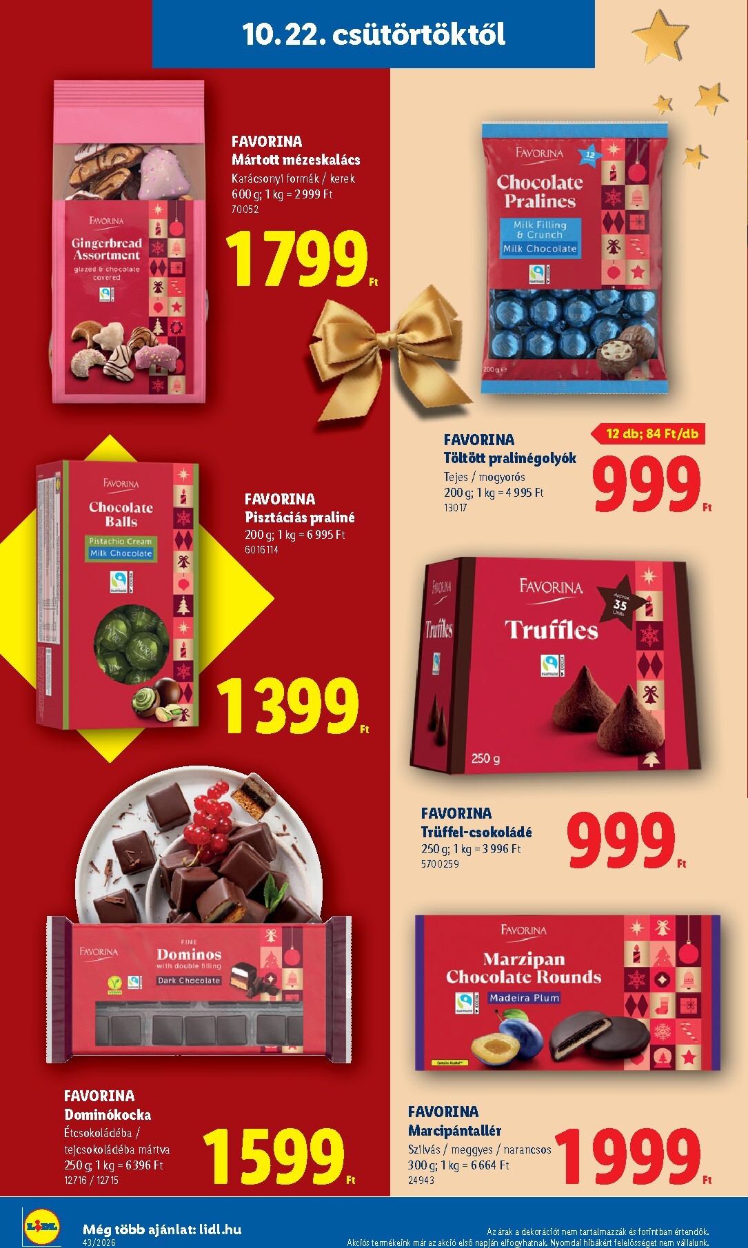 lidl - Lidl - Favorina hirdetmény a következő hétre csütörtöktől 2026.10.22.-tól csütörtöktől 2026.12.24.-ig - page: 8
