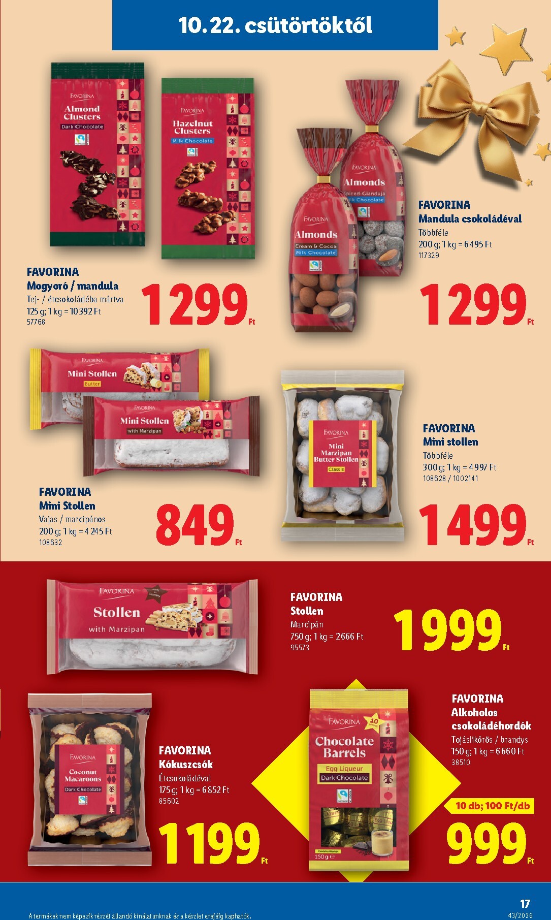 lidl - Lidl - Favorina hirdetmény a következő hétre csütörtöktől 2026.10.22.-tól csütörtöktől 2026.12.24.-ig - page: 7