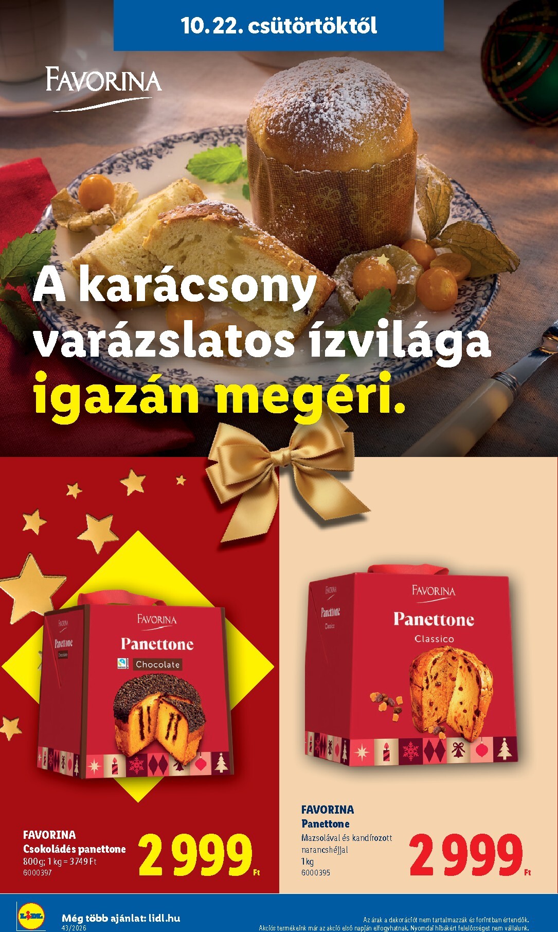 lidl - Lidl - Favorina hirdetmény a következő hétre csütörtöktől 2026.10.22.-tól csütörtöktől 2026.12.24.-ig - page: 2