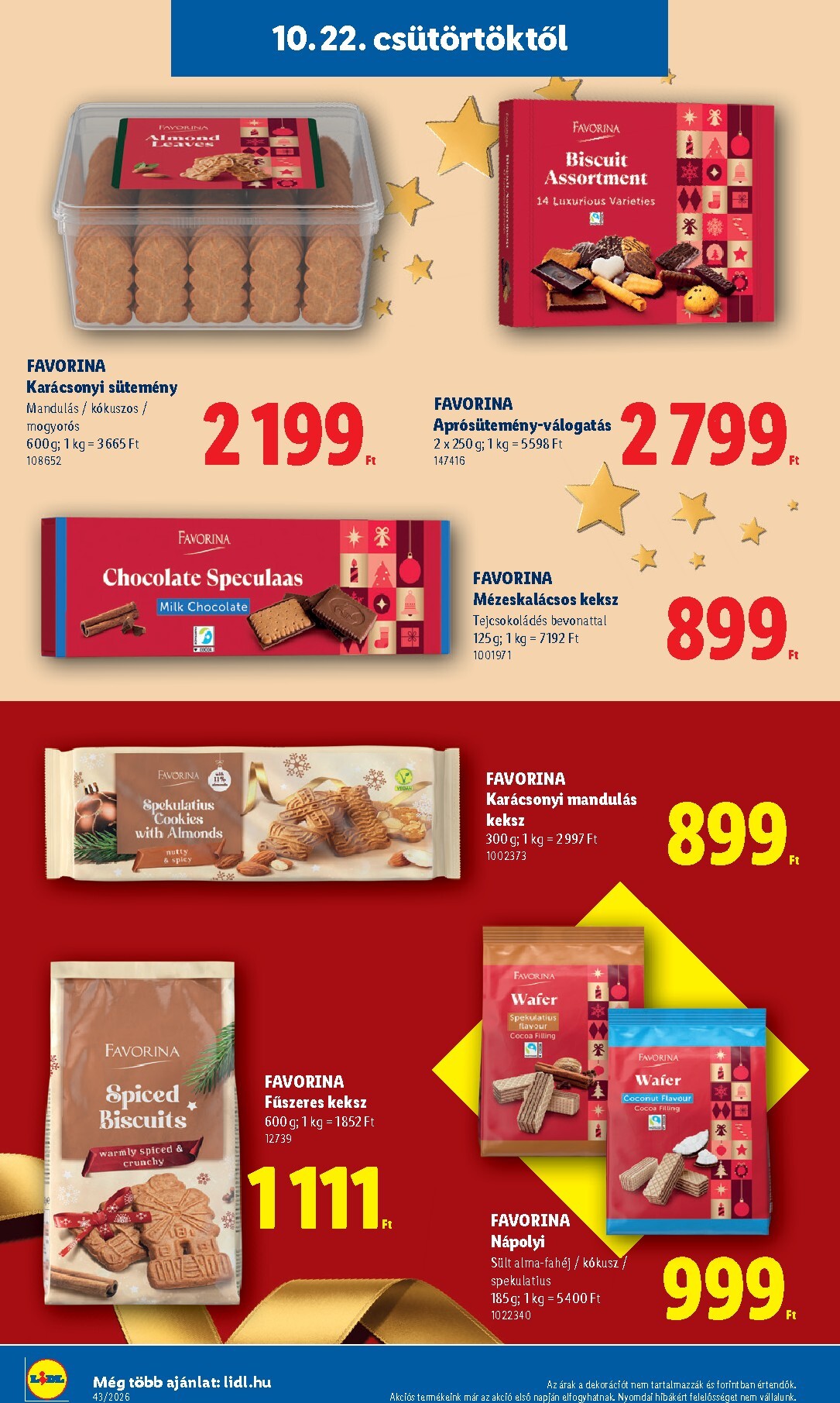 lidl - A jövőbeli Lidl - Favorina akciós újság csütörtöktől 2026.10.22.-tól csütörtöktől 2026.12.24.-ig érvényes. - page: 4