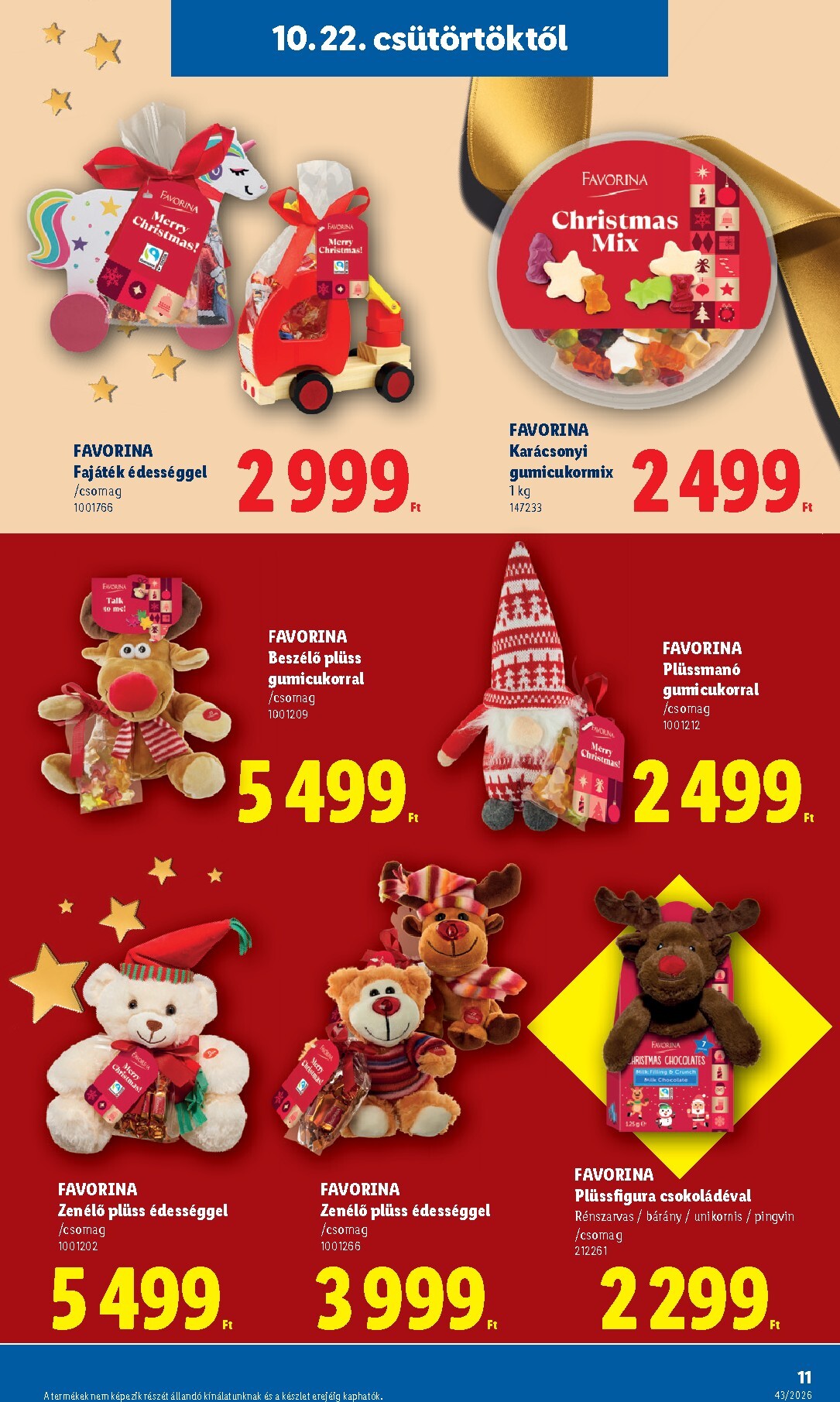 lidl - A jövőbeli Lidl - Favorina akciós újság csütörtöktől 2026.10.22.-tól csütörtöktől 2026.12.24.-ig érvényes. - page: 11