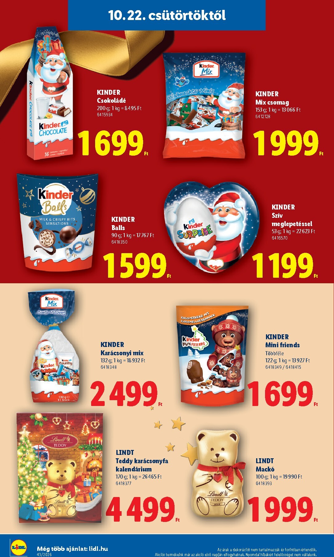 lidl - A jövőbeli Lidl - Favorina akciós újság csütörtöktől 2026.10.22.-tól csütörtöktől 2026.12.24.-ig érvényes. - page: 14