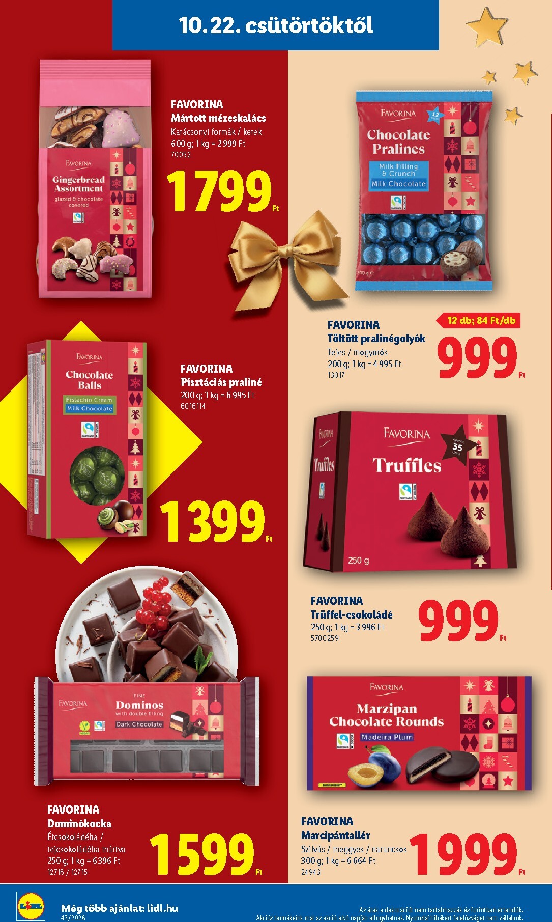 lidl - A jövőbeli Lidl - Favorina akciós újság csütörtöktől 2026.10.22.-tól csütörtöktől 2026.12.24.-ig érvényes. - page: 8