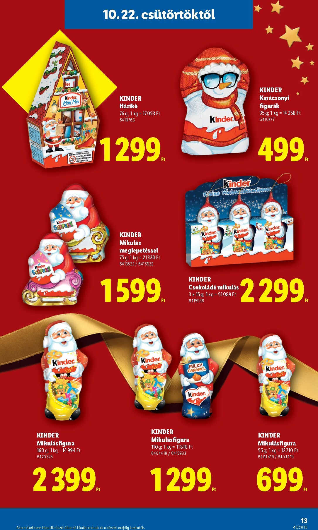lidl - A jövőbeli Lidl - Favorina akciós újság csütörtöktől 2026.10.22.-tól csütörtöktől 2026.12.24.-ig érvényes. - page: 13
