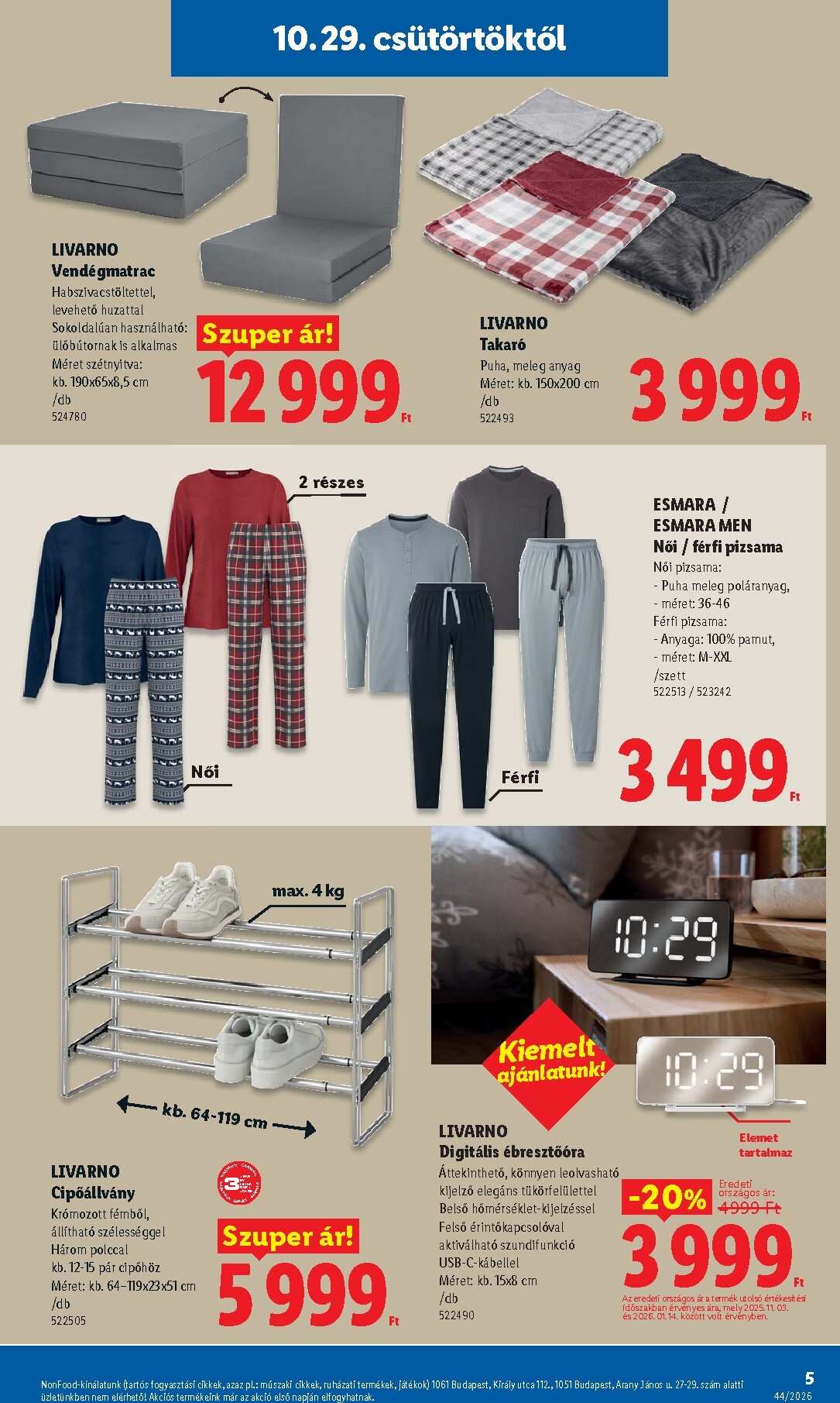 lidl - Lidl - Nonfood hirdetmény a következő hétre csütörtöktől 2026.10.29.-tól szerdától 2026.11.04.-ig - page: 5