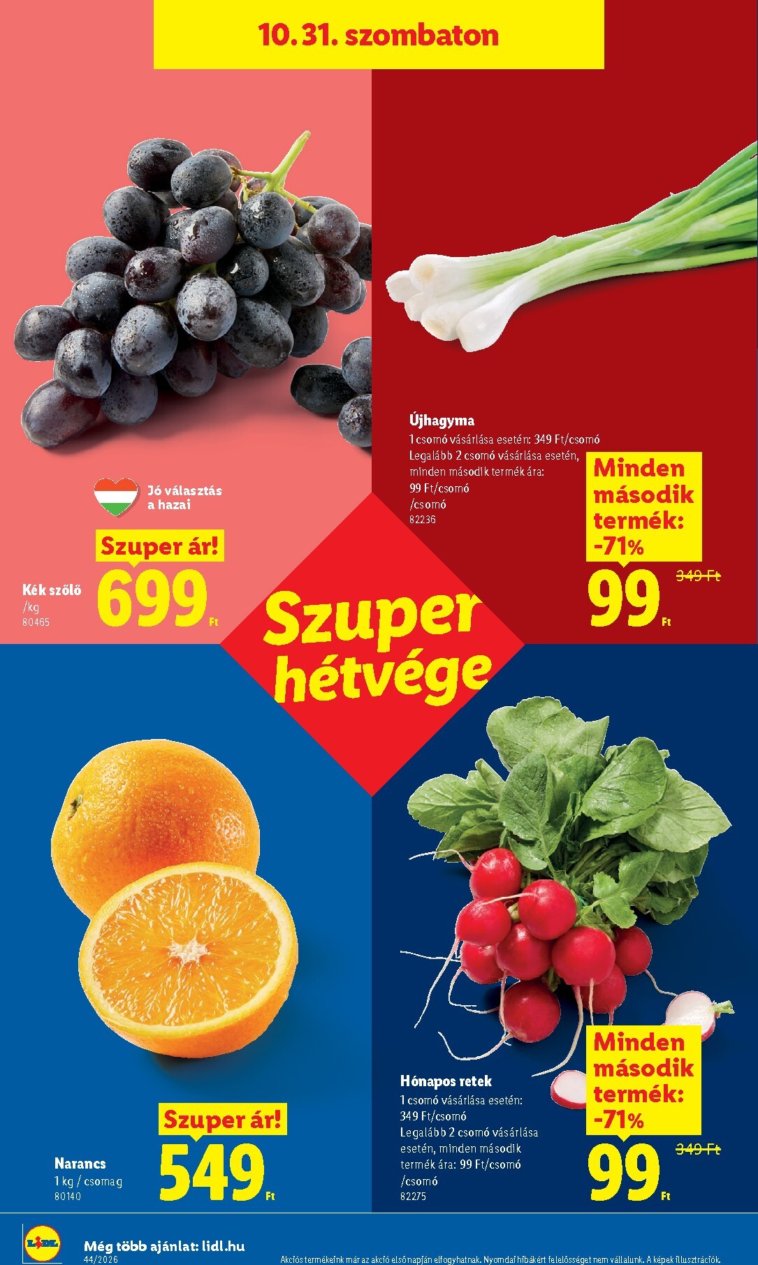 lidl - Lidl hirdetmény a következő hétre csütörtöktől 2026.10.29.-tól szerdától 2026.11.04.-ig - page: 44