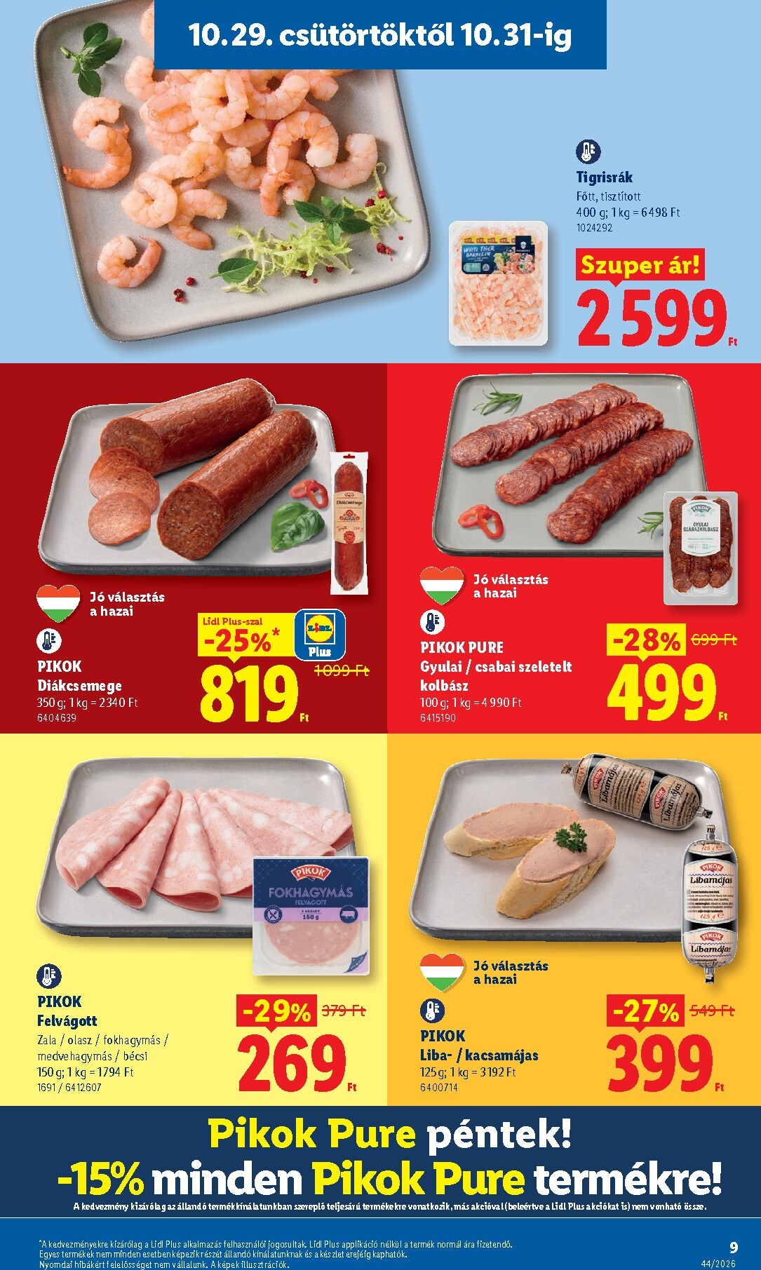 lidl - Lidl hirdetmény a következő hétre csütörtöktől 2026.10.29.-tól szerdától 2026.11.04.-ig - page: 9