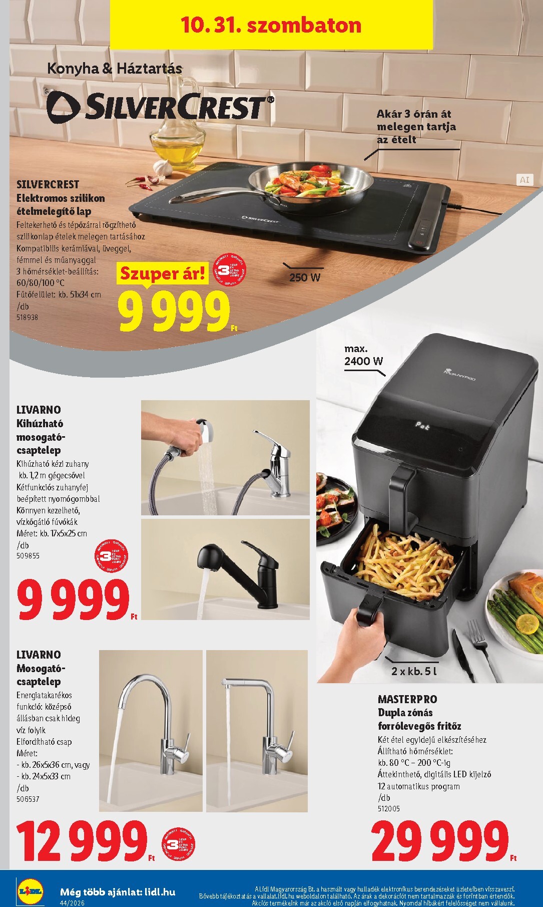 lidl - Lidl hirdetmény a következő hétre csütörtöktől 2026.10.29.-tól szerdától 2026.11.04.-ig - page: 48