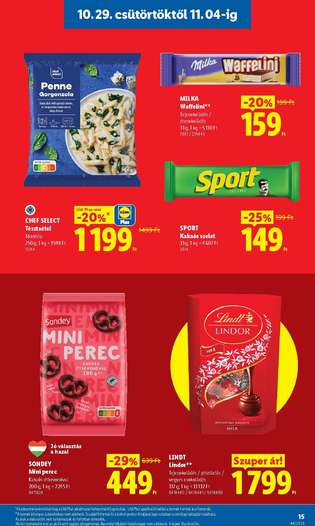 lidl - Lidl hirdetmény a következő hétre csütörtöktől 2026.10.29.-tól szerdától 2026.11.04.-ig - page: 15
