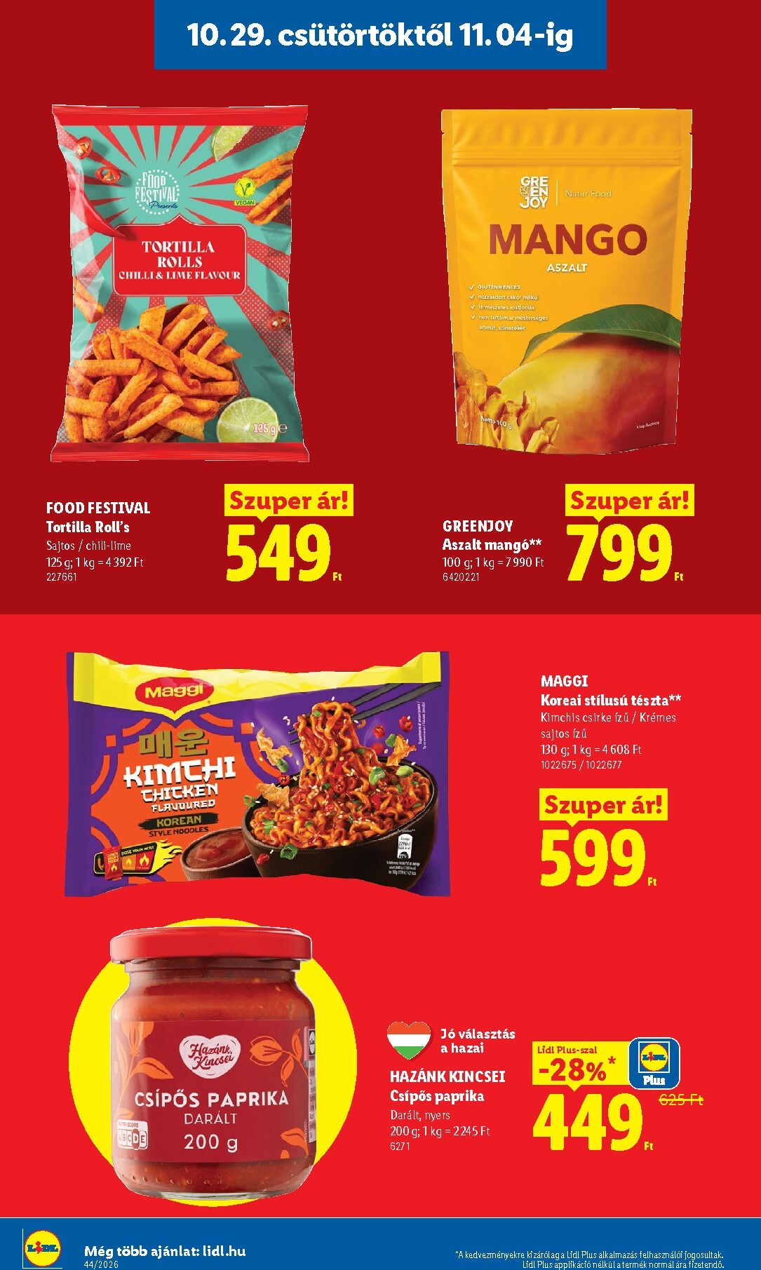 lidl - Lidl hirdetmény a következő hétre csütörtöktől 2026.10.29.-tól szerdától 2026.11.04.-ig - page: 16
