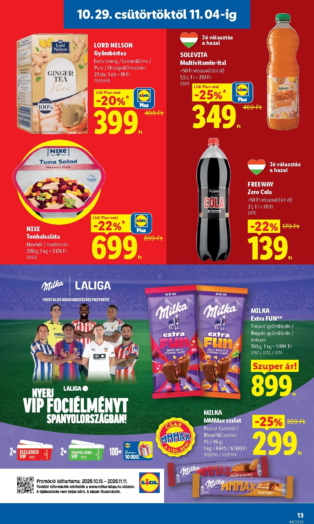 lidl - Lidl hirdetmény a következő hétre csütörtöktől 2026.10.29.-tól szerdától 2026.11.04.-ig - page: 13