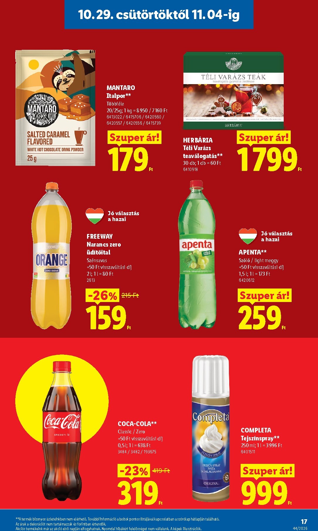 lidl - Lidl hirdetmény a következő hétre csütörtöktől 2026.10.29.-tól szerdától 2026.11.04.-ig - page: 17