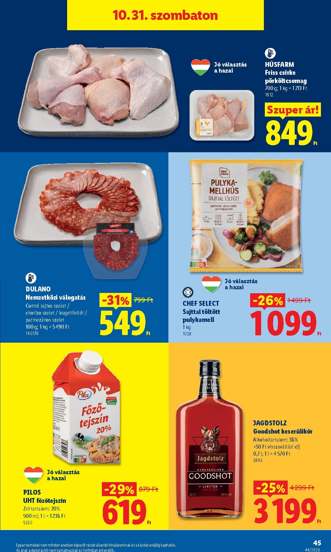 lidl - Lidl hirdetmény a következő hétre csütörtöktől 2026.10.29.-tól szerdától 2026.11.04.-ig - page: 45