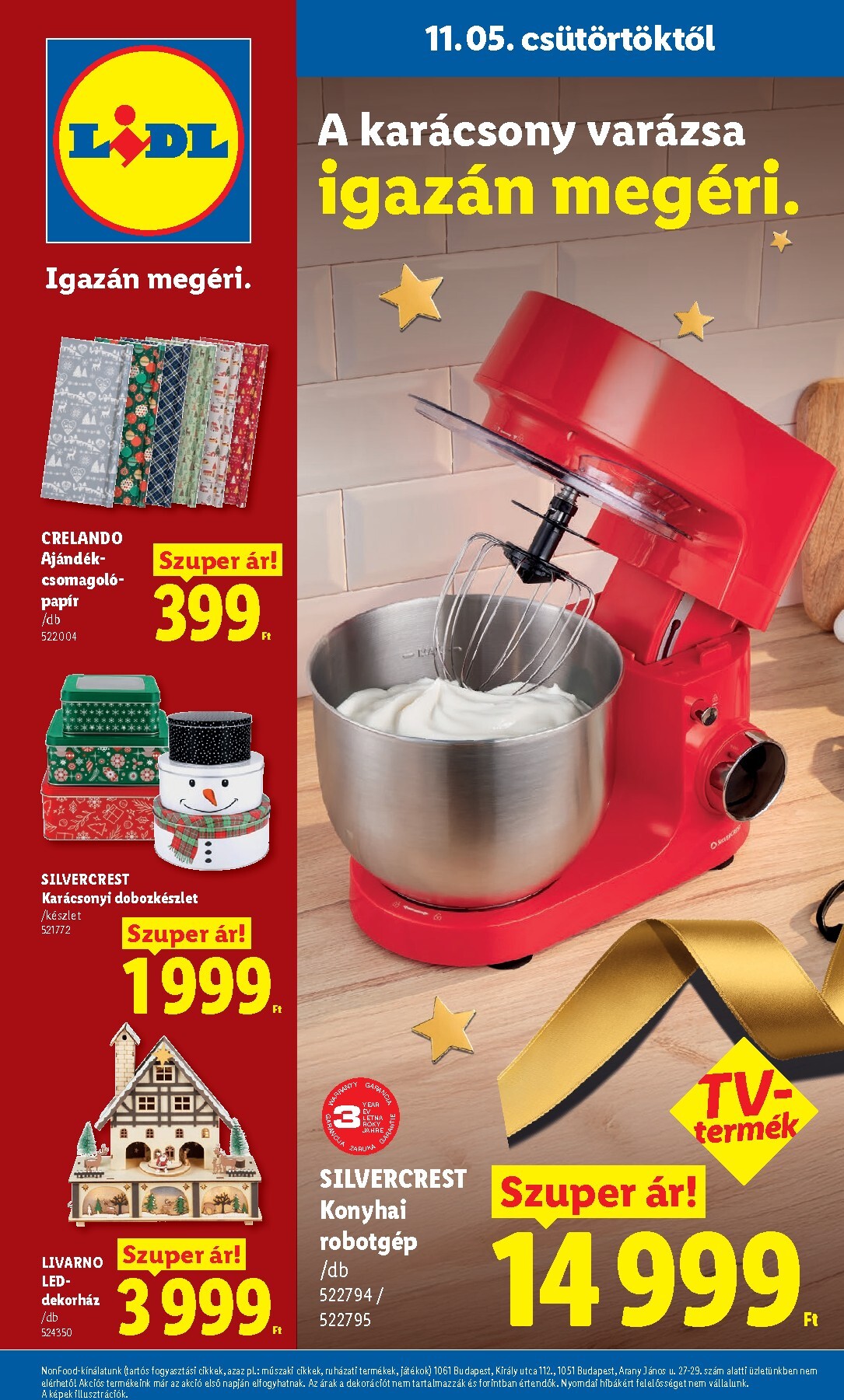 lidl - Lidl - Dekoráció katalógus hirdetmény a következő hétre csütörtöktől 2026.11.05.-tól szerdától 2026.11.11.-ig
