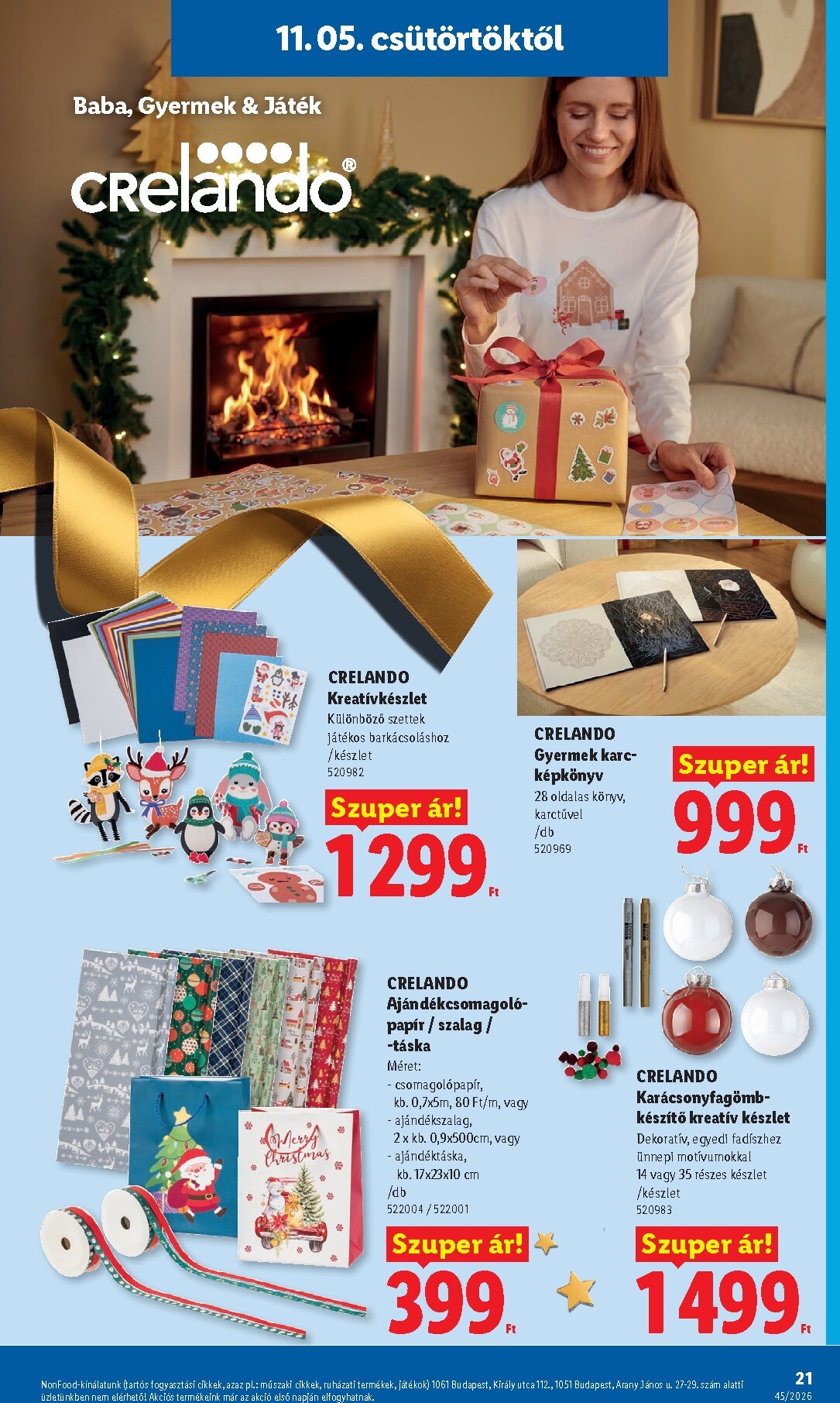 lidl - Lidl - Dekoráció katalógus hirdetmény a következő hétre csütörtöktől 2026.11.05.-tól szerdától 2026.11.11.-ig - page: 21
