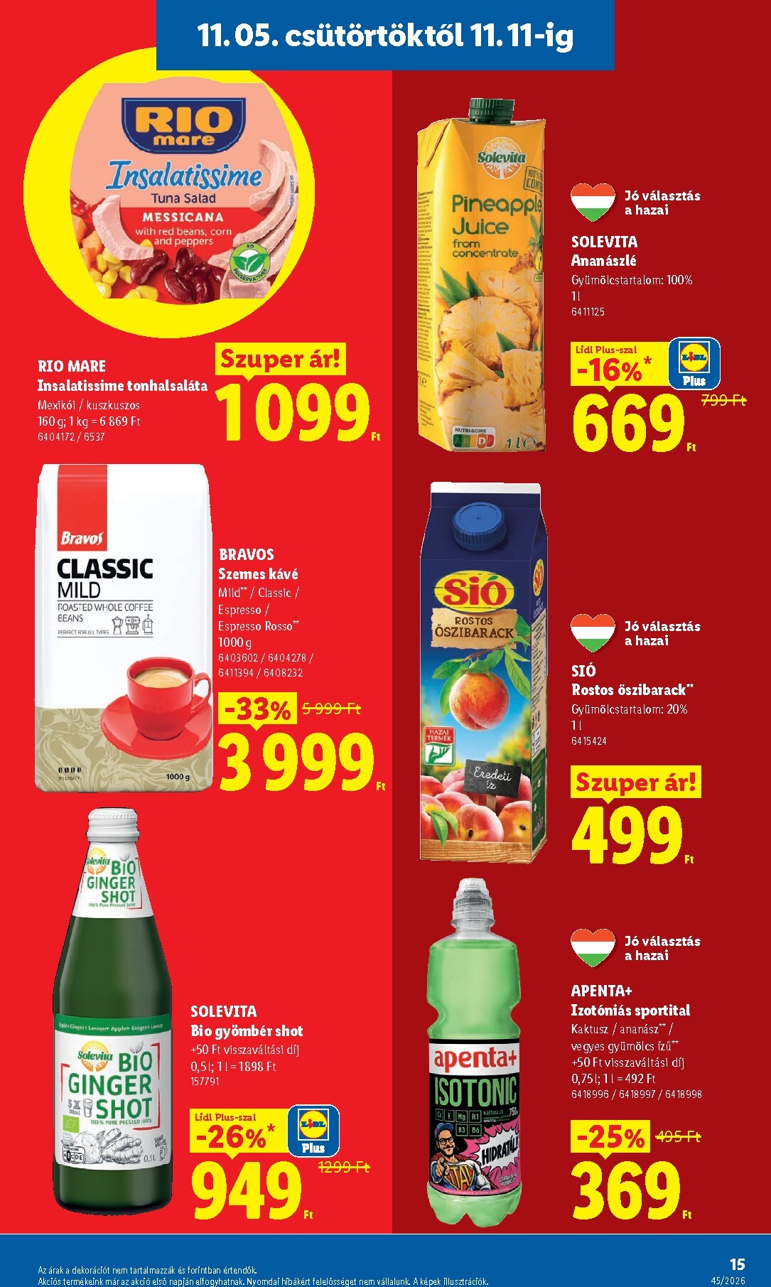 lidl - Lidl hirdetmény a következő hétre csütörtöktől 2026.11.05.-tól szerdától 2026.11.11.-ig - page: 15